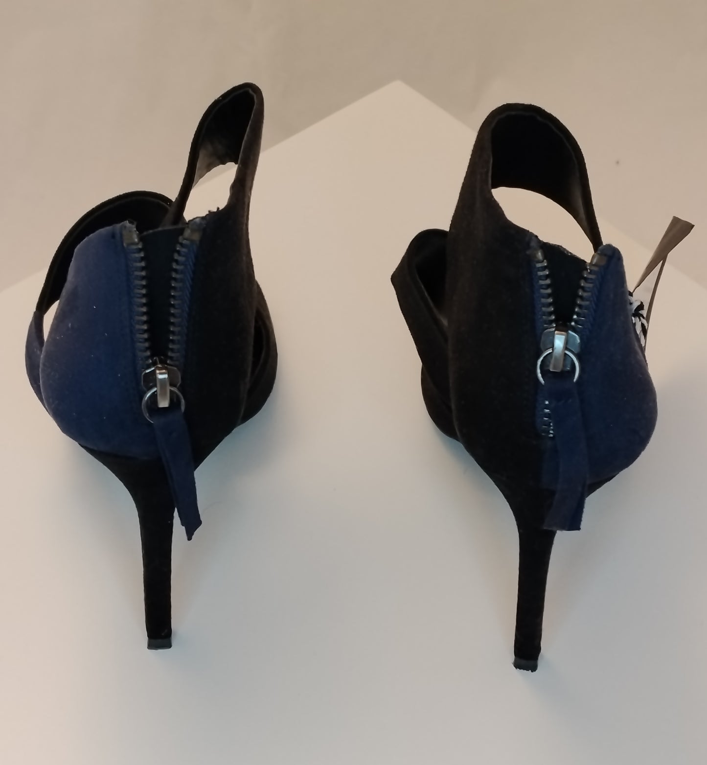 Sandali con tacco Zara donna taglia 37 neri eleganti open toe
