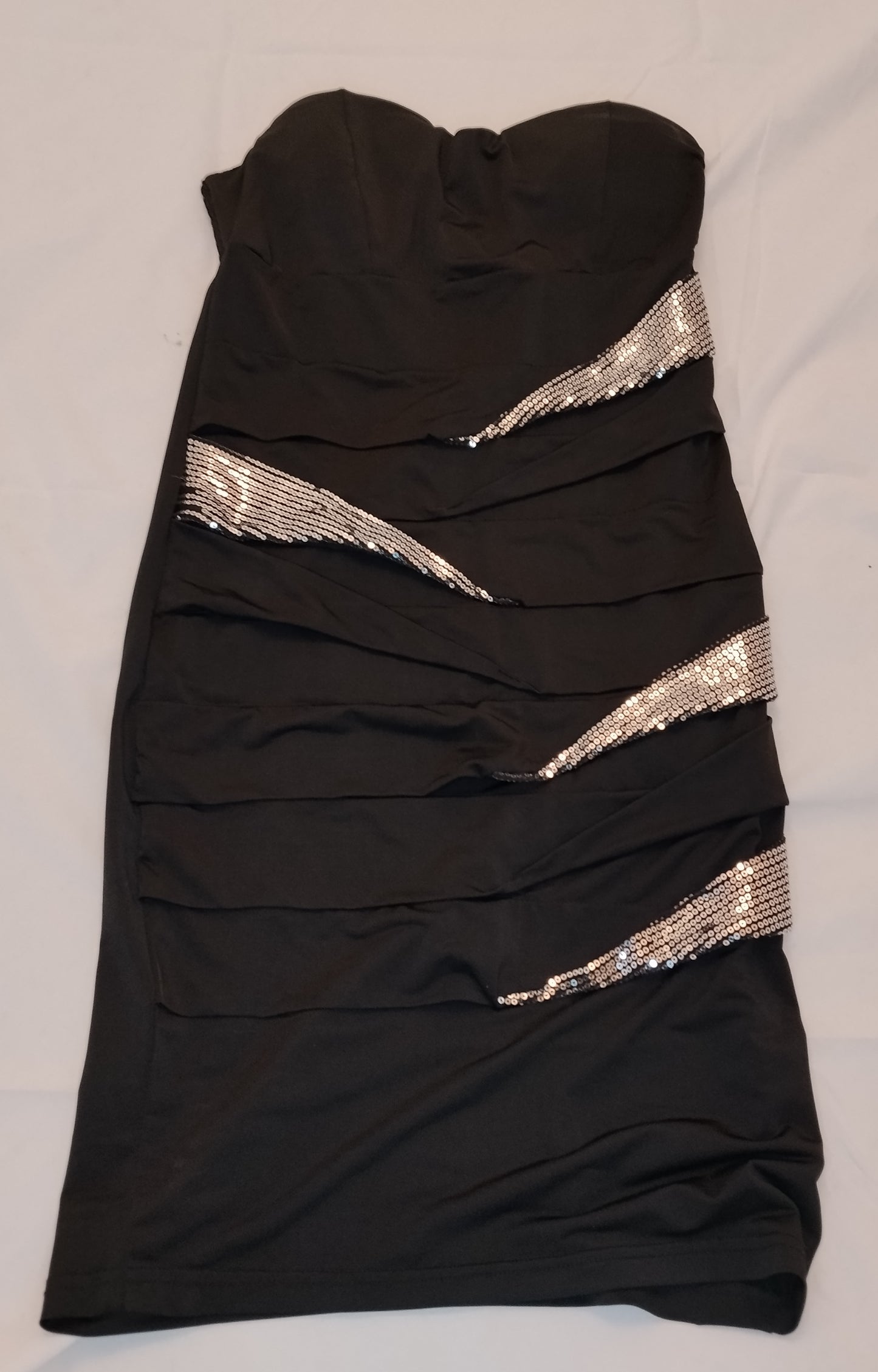 Vestito Tally Weijl nero con dettagli brillanti taglia 38 – Abito sera