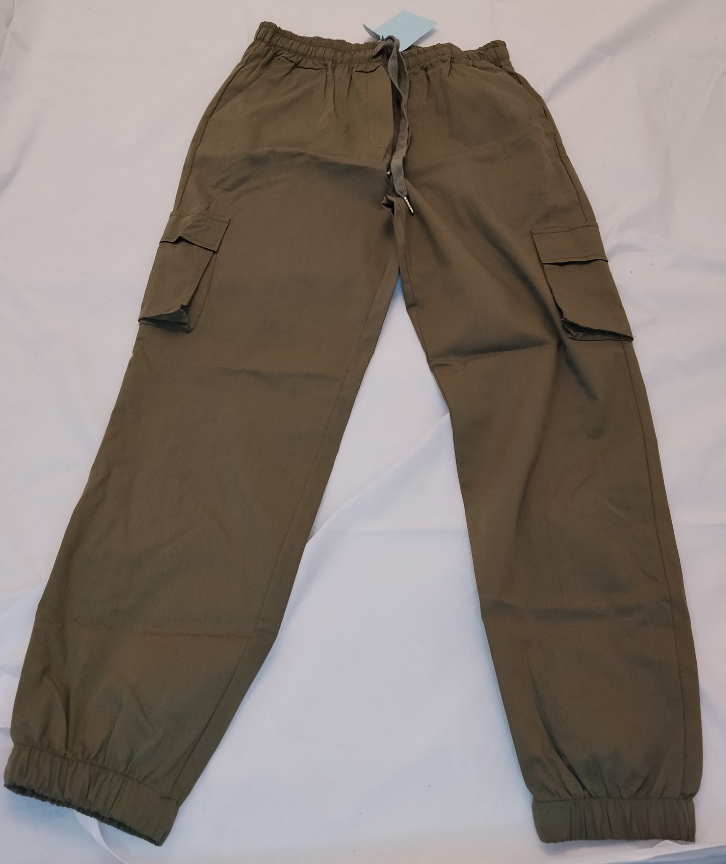 Pantaloni Cargo Donna Perlarouge Verde Militare Taglia L Jogger Casual