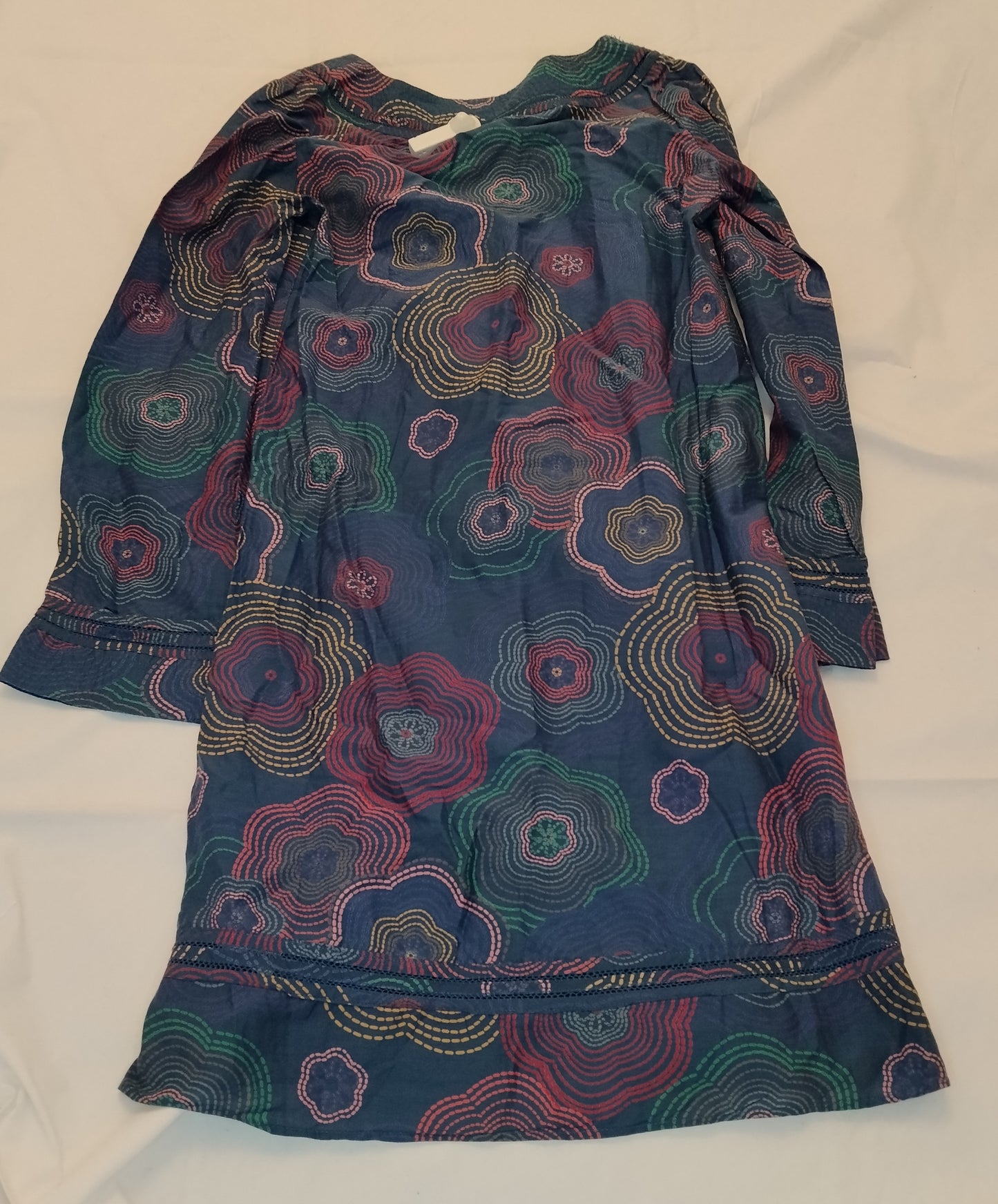 Copricostume Donna Pepe Jeans Fantasia Blu Taglia XS Abito Mare Leggero
