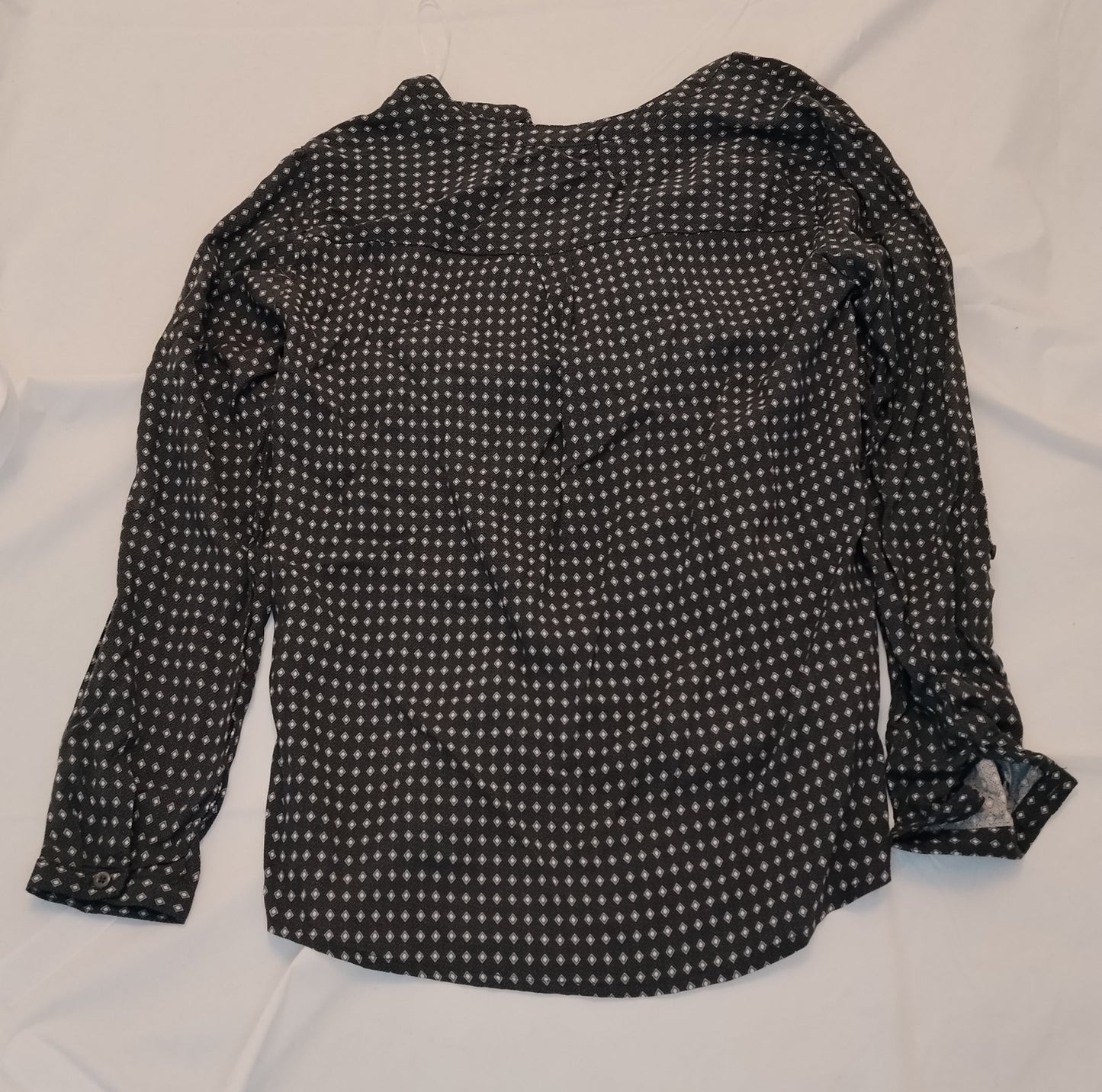 Camicia Donna Janina Nera Fantasia Leggera Taglia 40 Nuova con Cartellino