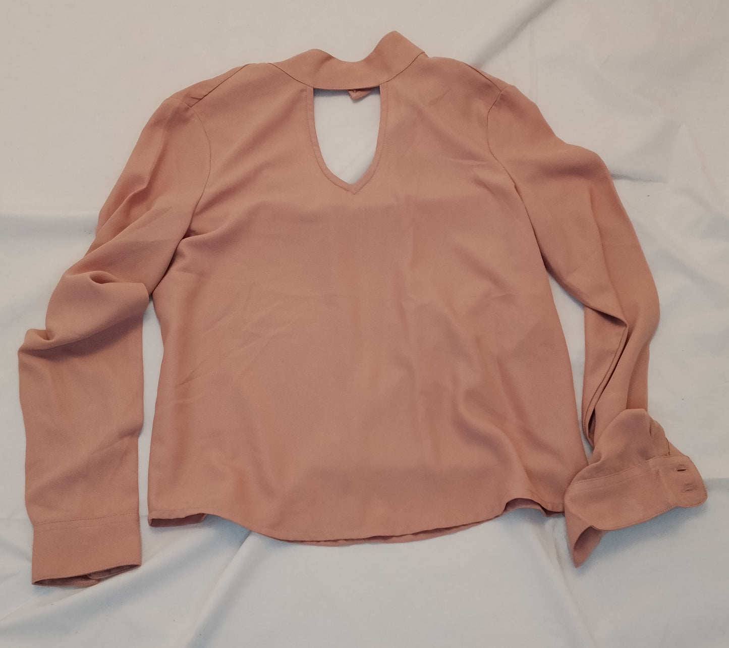 Blusa Donna Terranova Rosa Cipria Elegante Taglia XS