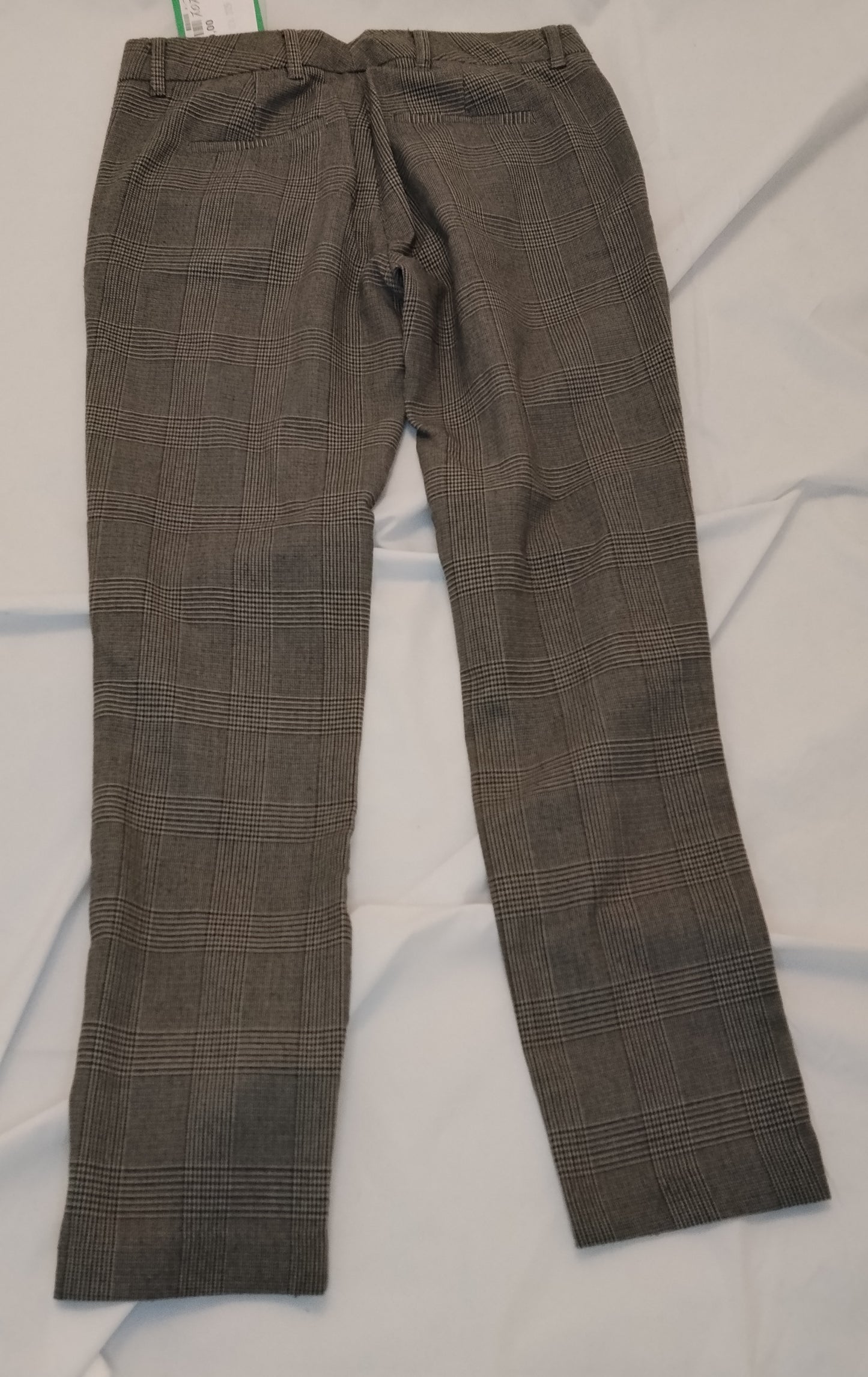 Pantaloni Donna Calliope a Quadri Grigi Taglia XS Eleganti