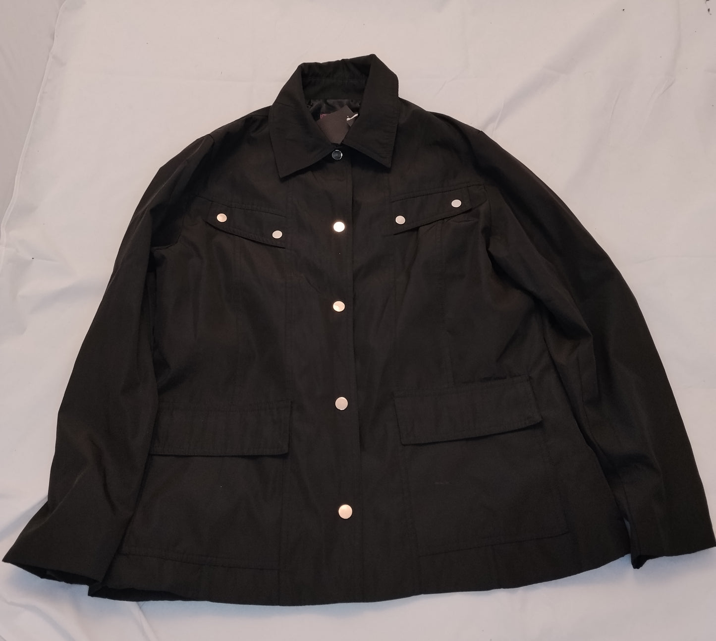 Giacca Donna Nera Leggera Bottoni Flight Taglia XL Casual Elegante