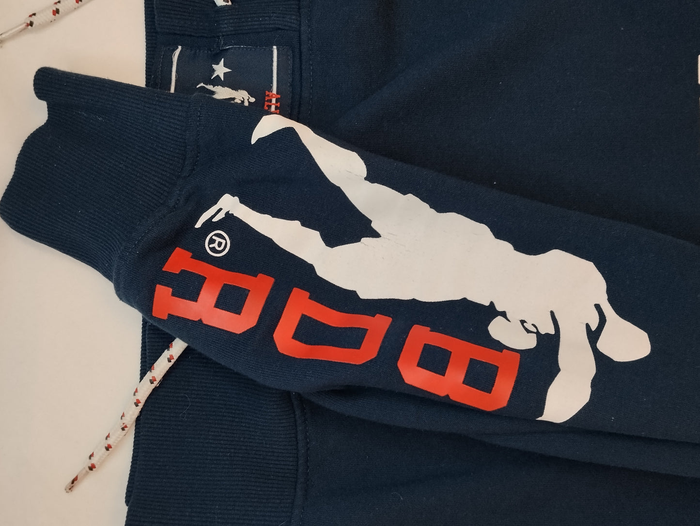 Felpa Boxeur des Rues blu stampa grande Athletic taglia L – Girocollo streetwear