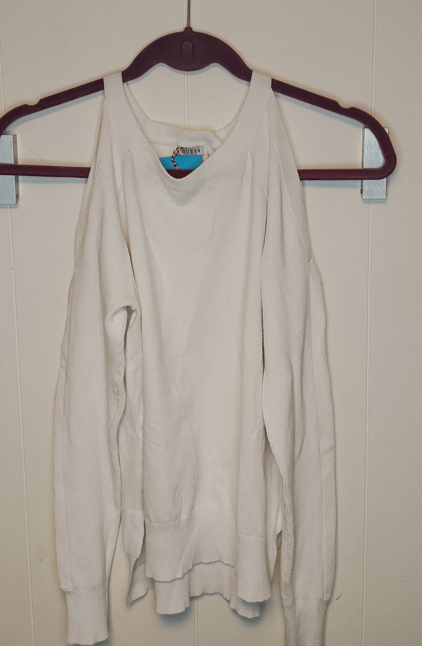 Maglione Donna Guess Bianco Spalle Scoperte Taglia M Elegante