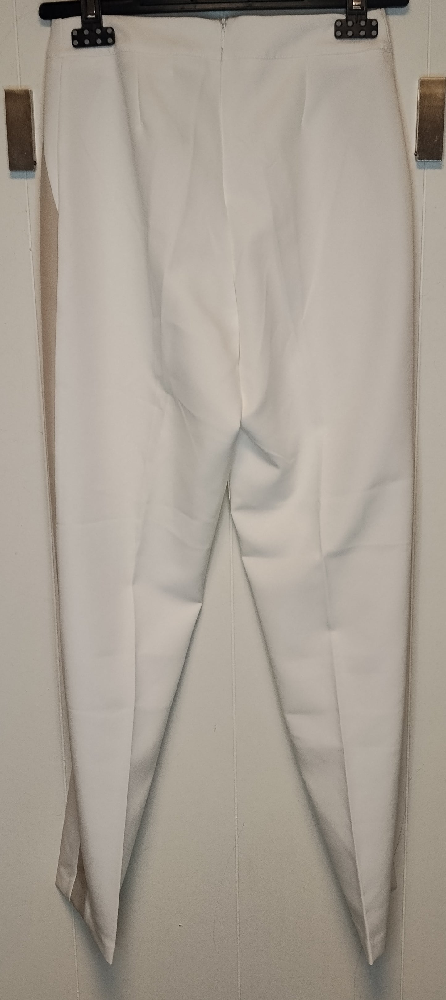 Pantaloni Donna Rinascimento Bianchi Banda Laterale Eleganti Taglia S