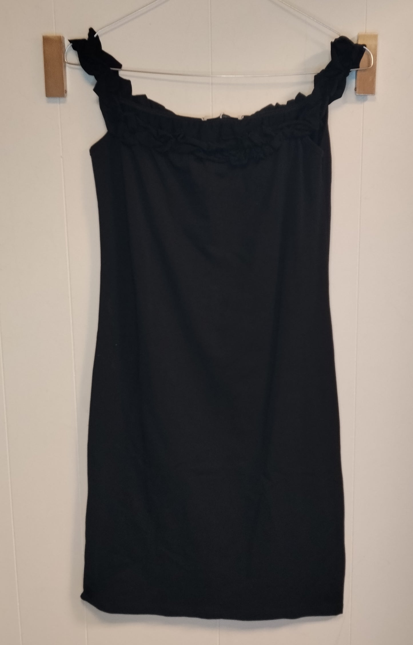Vestito Donna Calliope Nero Spalle Scoperte Taglia S Tubino