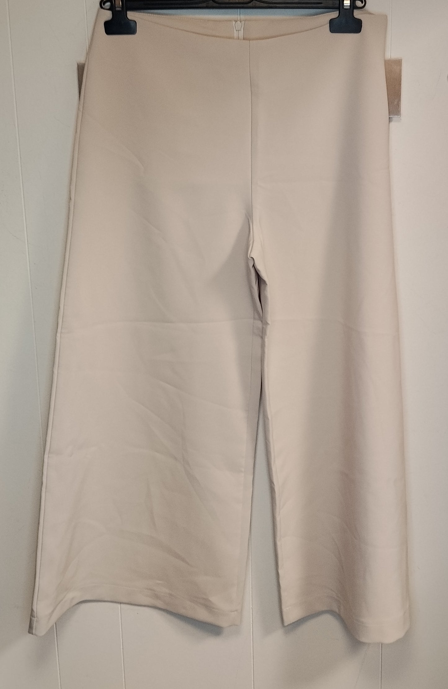 Pantaloni Donna Beige Palazzo Eleganti Taglia M Vita Alta