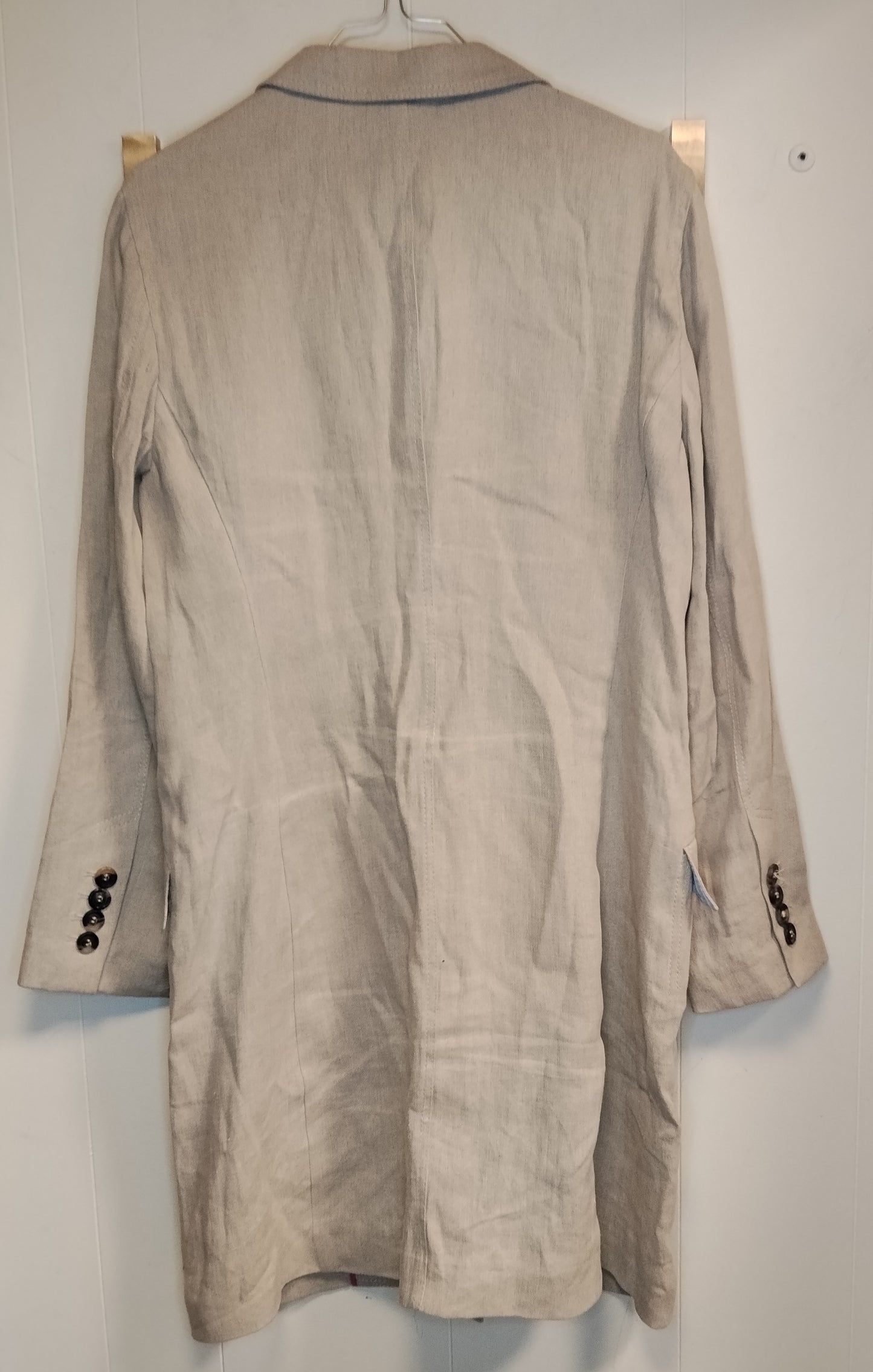 Blazer in lino Donna Piazza Sempione Beige Elegante Lungo Taglia 46