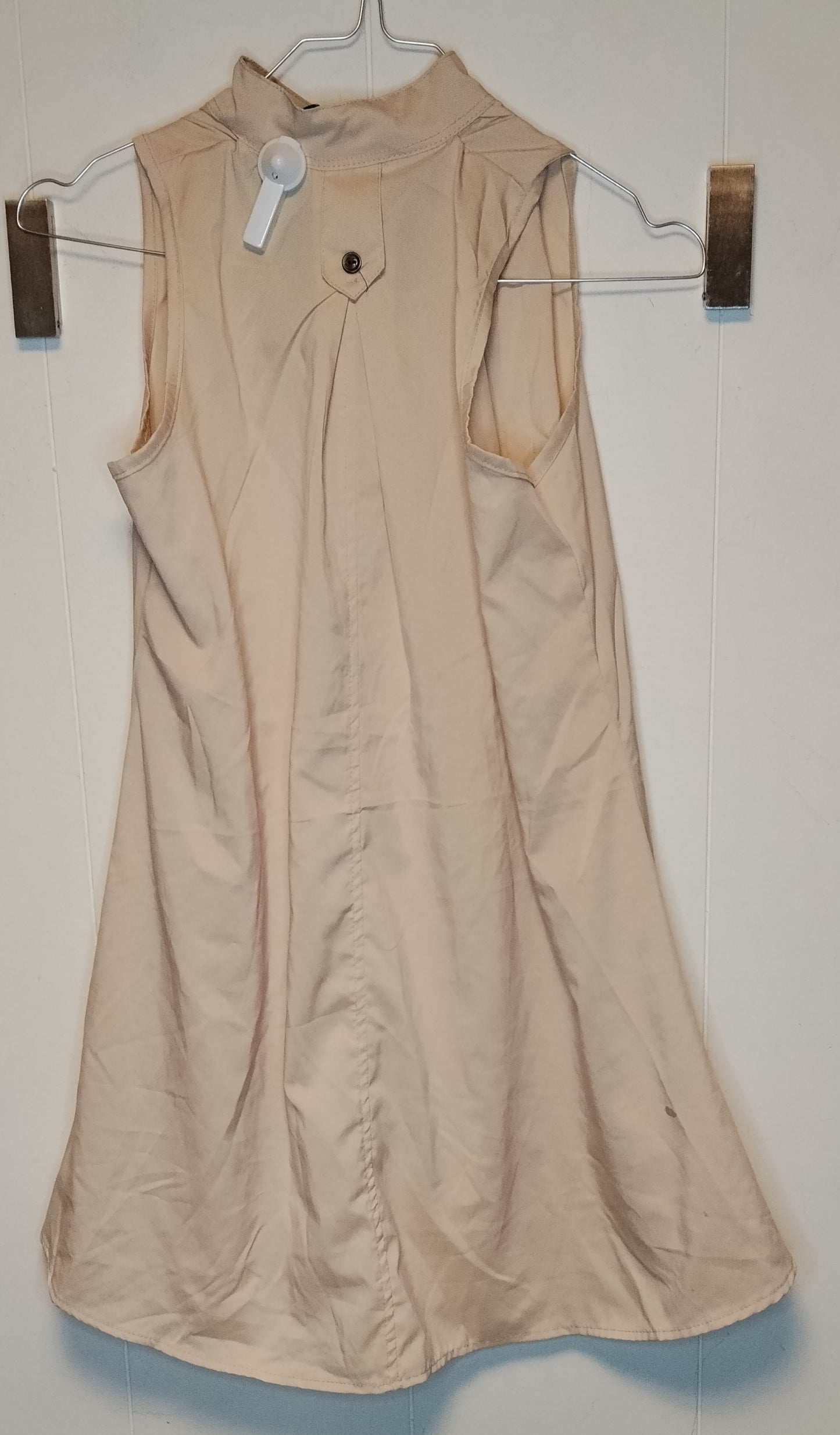 Blusa beige U&I donna taglia S smanicata elegante casual chic
