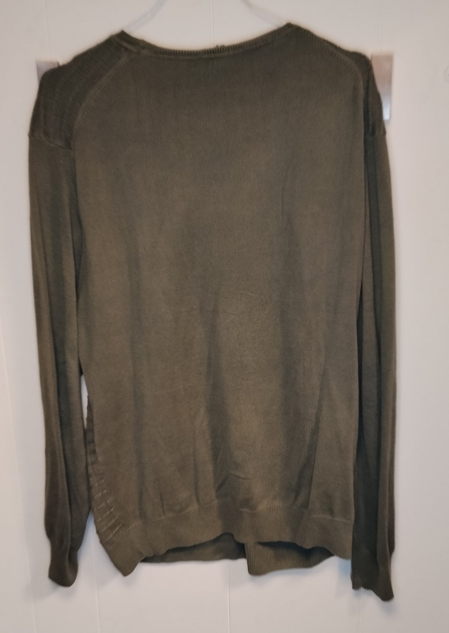 Maglione Conbipel uomo taglia L verde militare maglia girocollo elegante casual
