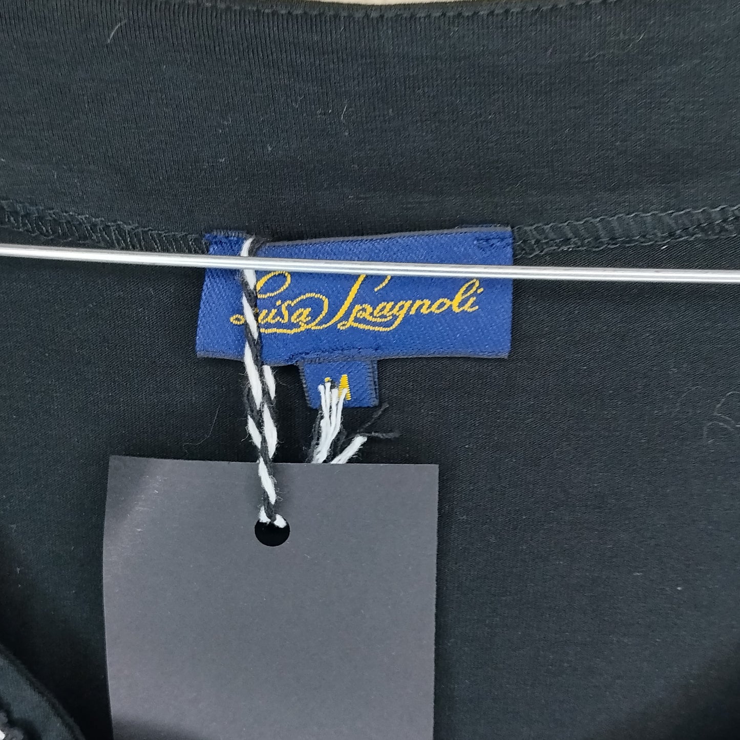 Maglia Donna Luisa Spagnoli Nera con Dettagli Gioiello – Taglia M Elegante