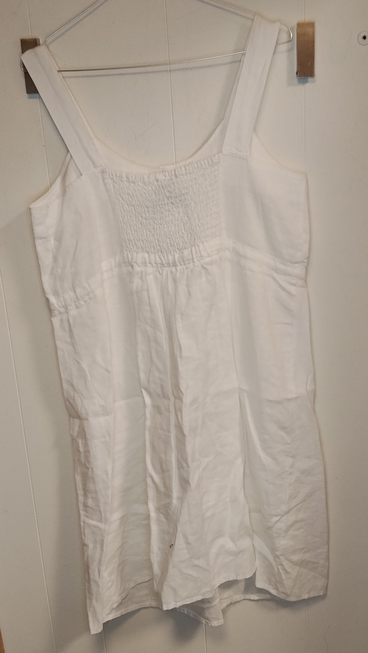 Abito Donna in Lino Bianco Alia Taglia L – Vestito Estivo Fresco Naturale