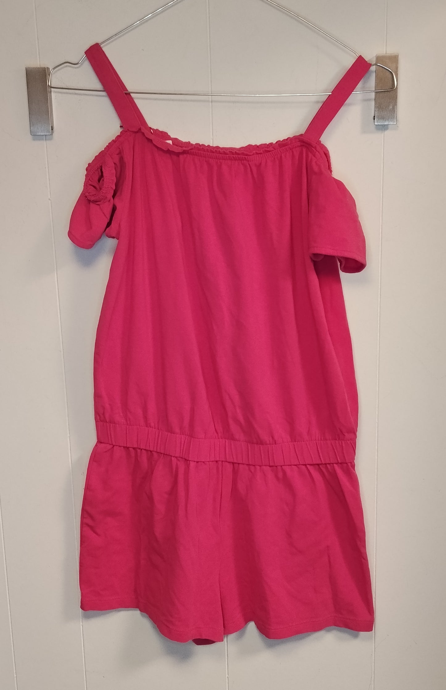 Vestito Bambina Rosa Spalle Scoperte Taglia S Estivo Leggero