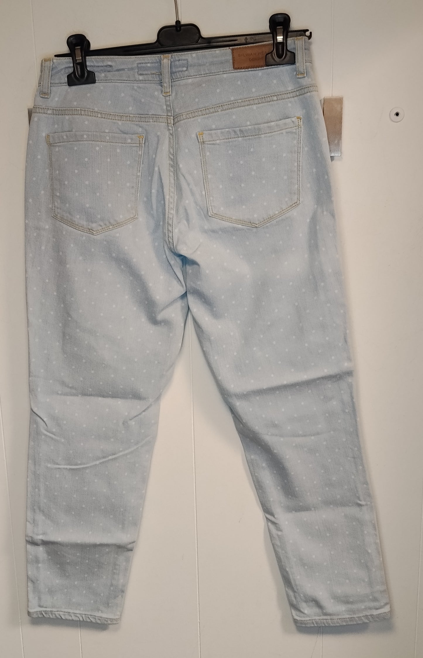 Jeans Donna Silvian Heach Taglia 42 Denim Chiaro Pois Slim