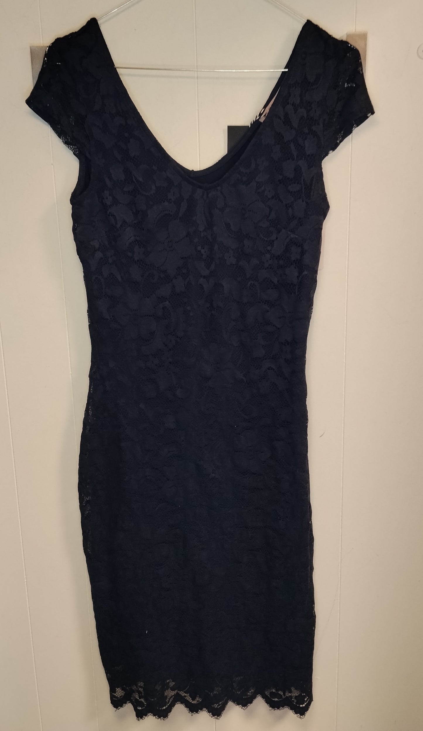 Vestito Donna Anna Field Blu Pizzo Taglia 44 Abito Elegante