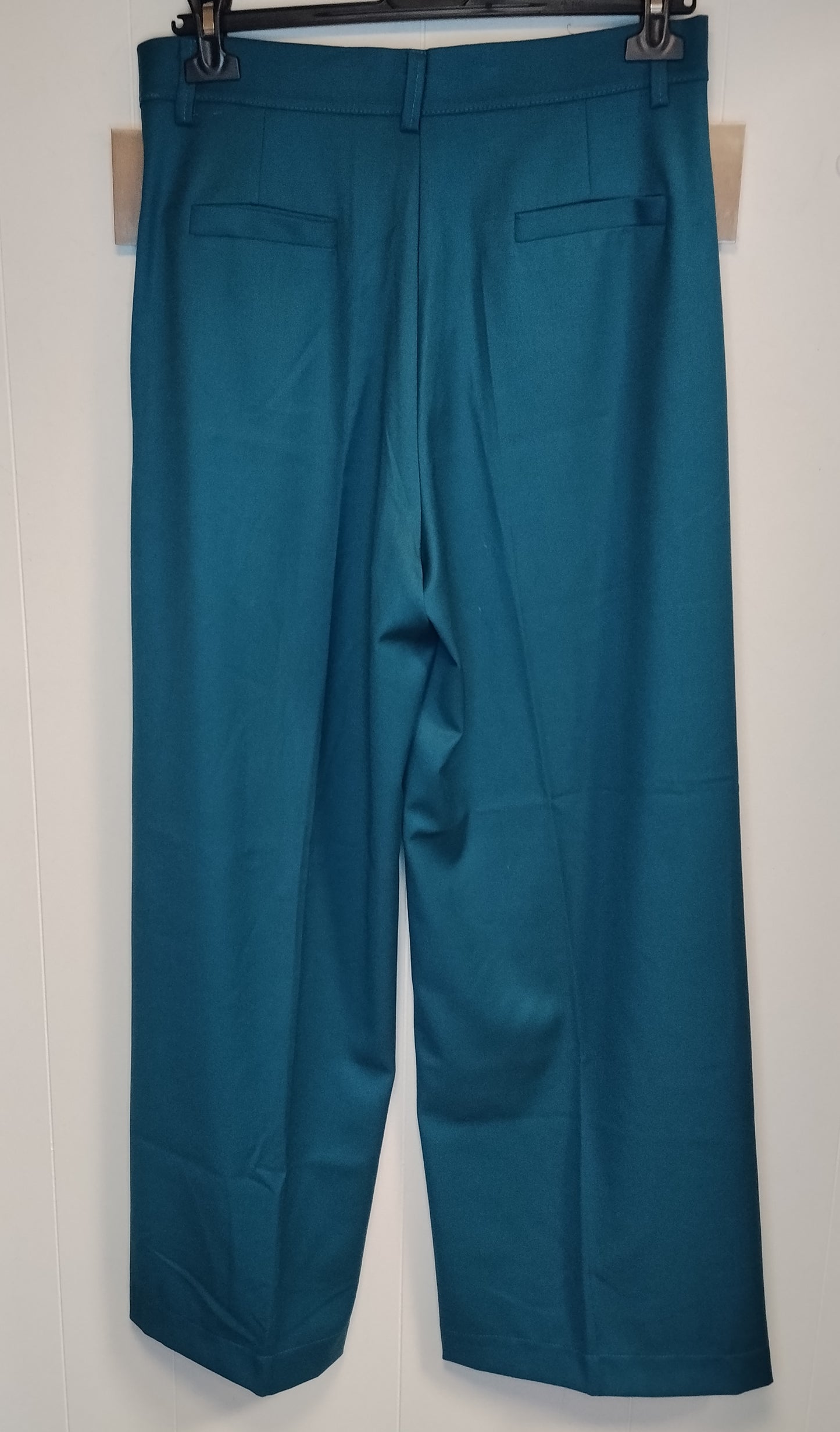 Pantaloni Donna Verde Petrolio Palazzo Taglia M Eleganti