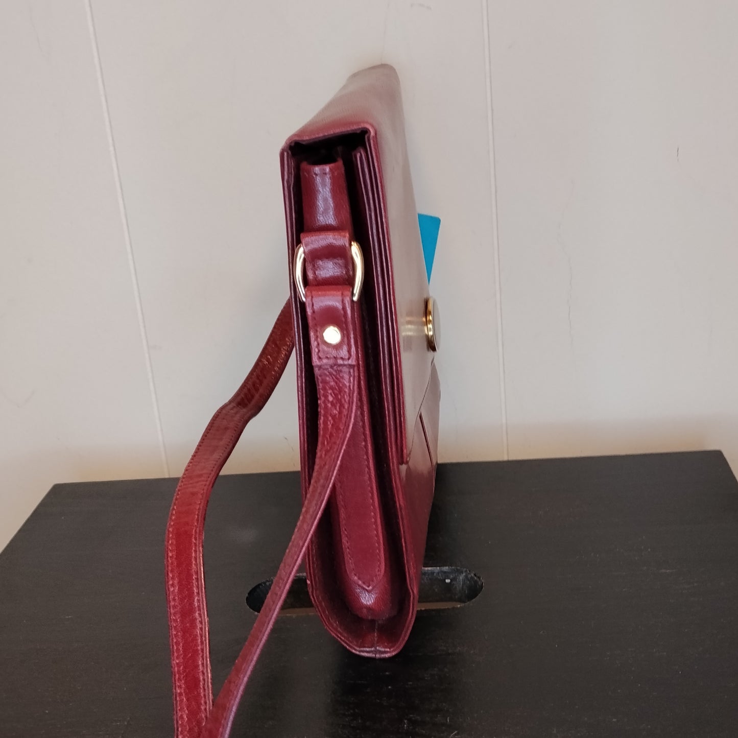 Borsa Vintage Donna Rossa Tracolla Pelle Elegante