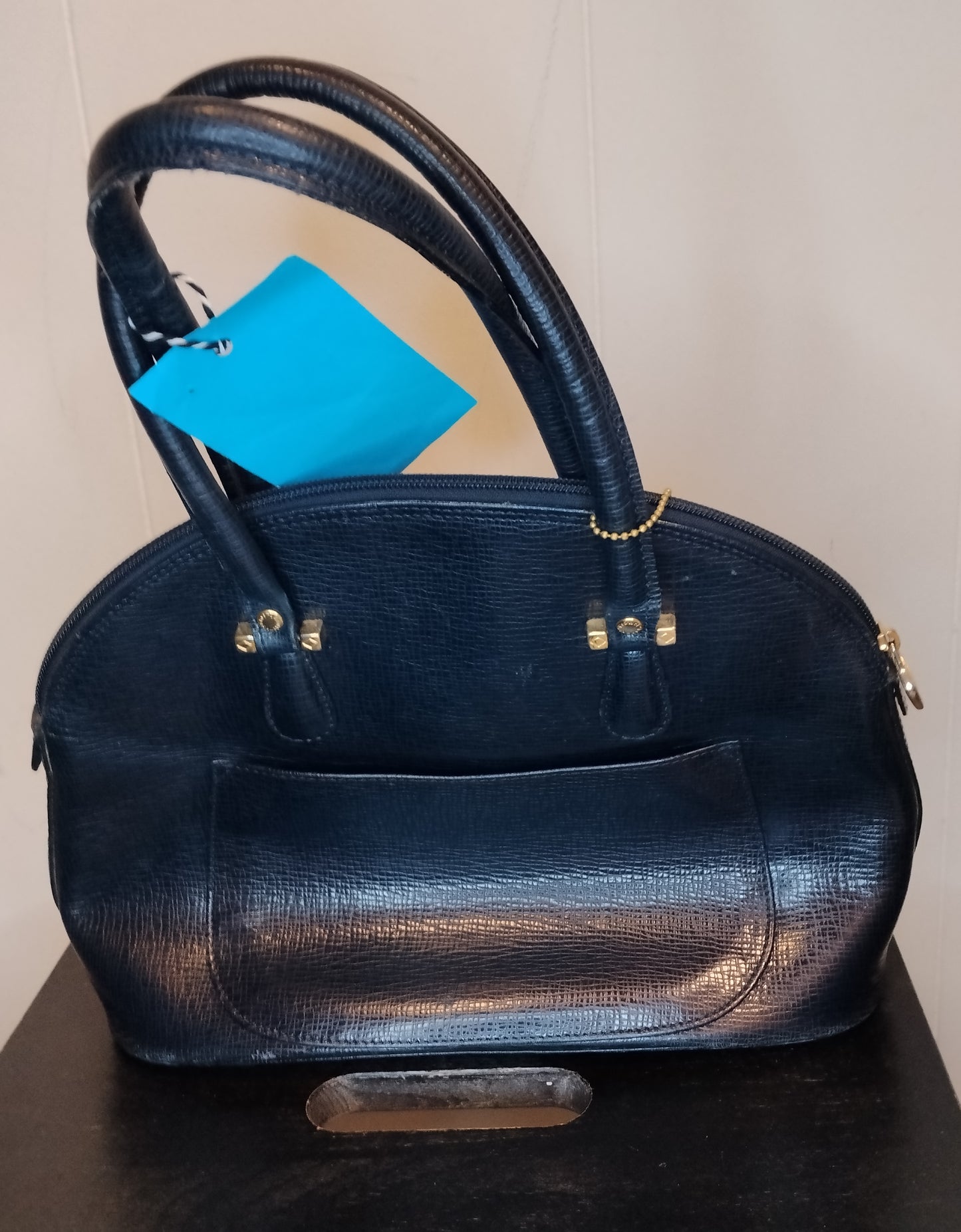 Borsa Vintage Donna Nera Elegante a Mano Effetto Pelle