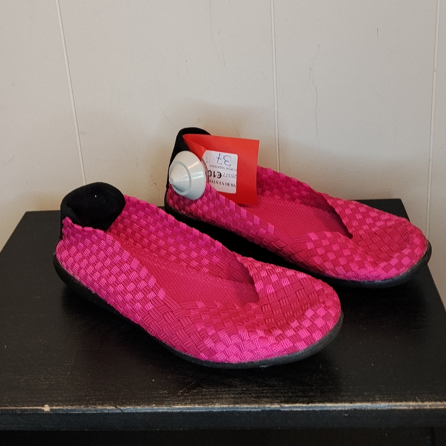 Scarpe Donna Elastiche 37 Fucsia Intrecciate Comode