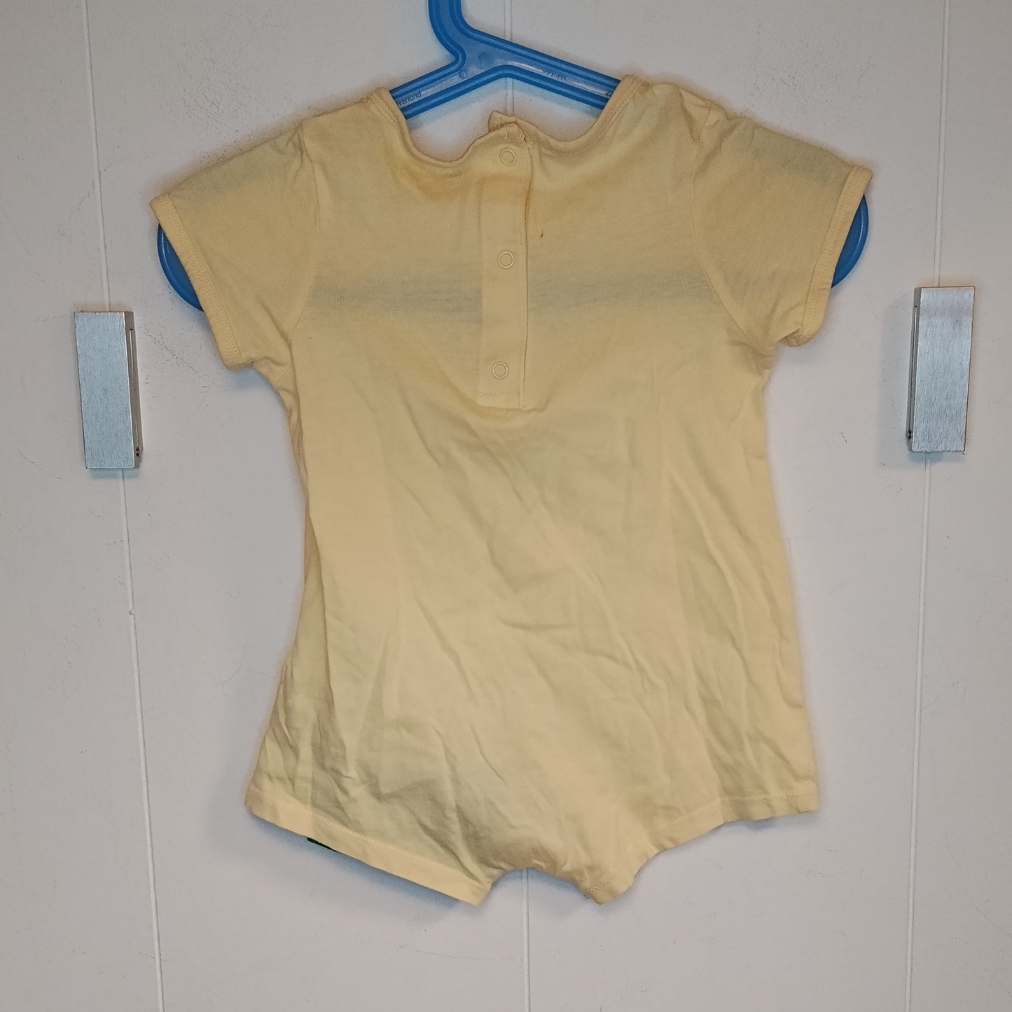 Body t-shirt Kiabi giallo 12 mesi sole arcobaleno cotone manica corta neonato