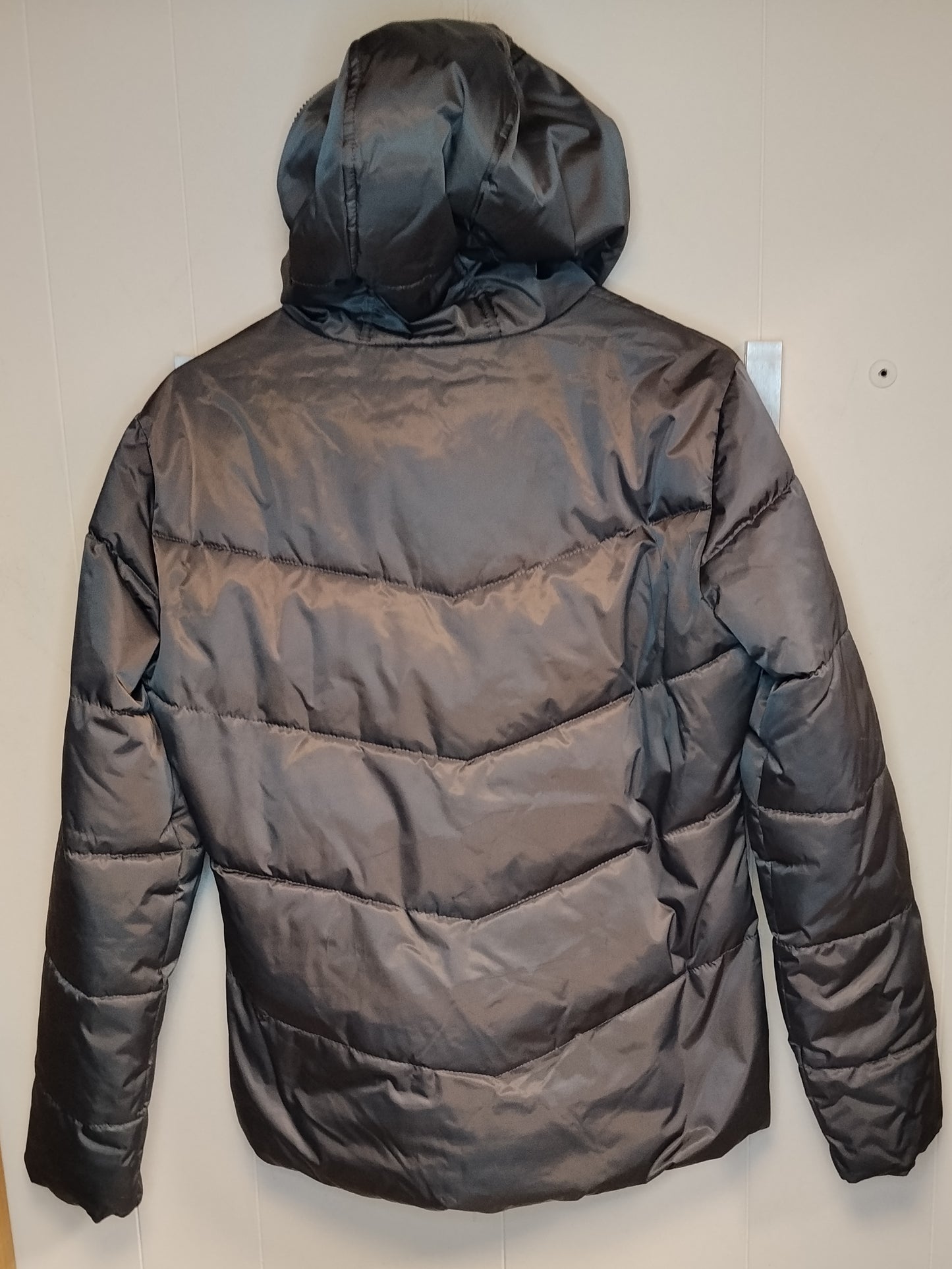 Giubbotto imbottito No Zone nero uomo taglia M con cappuccio zip invernale