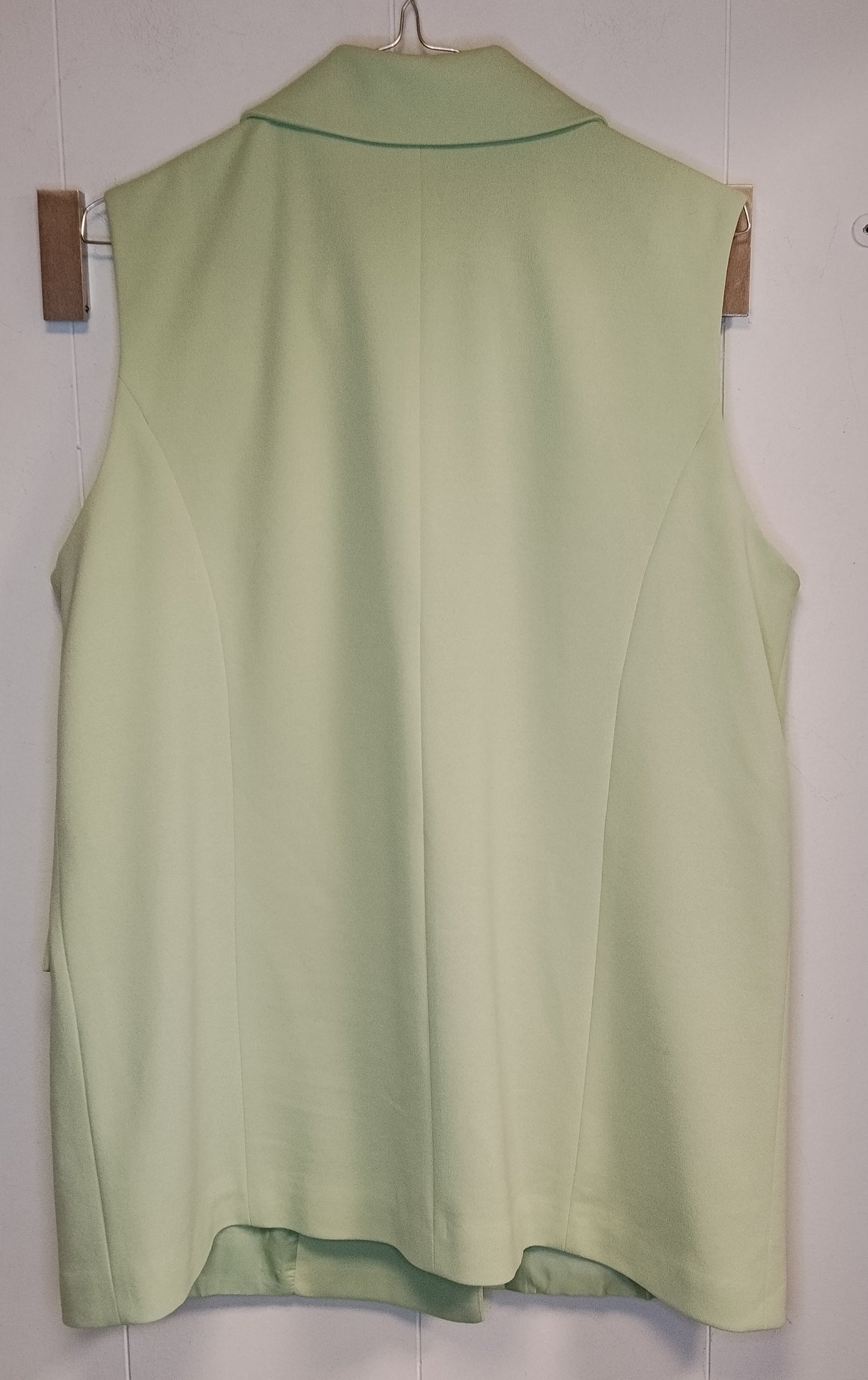 Gilet donna Terranova verde pastello taglia XL blazer smanicato elegante