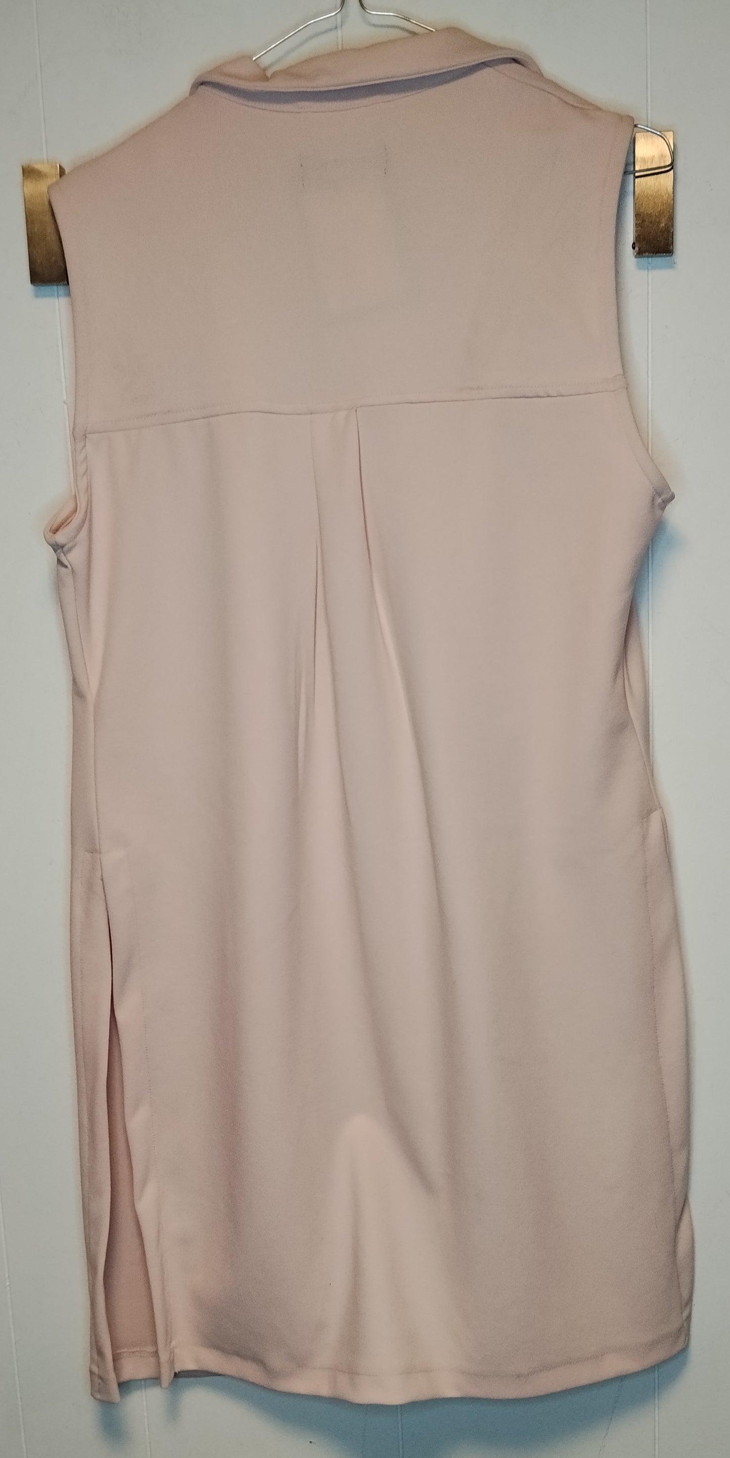Gilet lungo donna Terranova rosa cipria taglia L blazer smanicato elegante