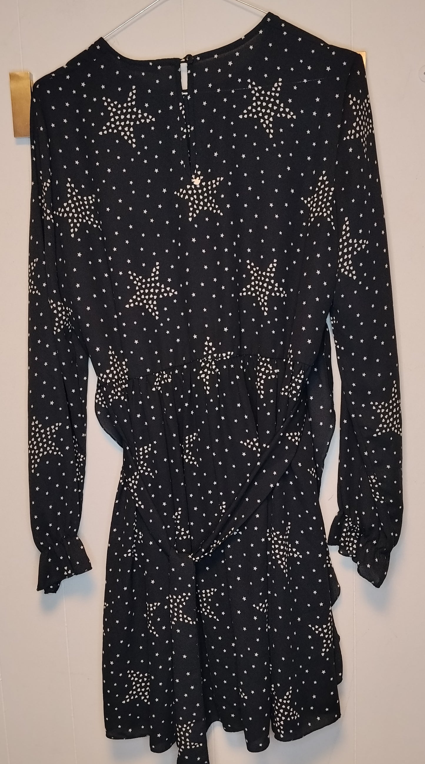 Vestito Motivi donna nero stelle taglia S abito elegante con paillettes