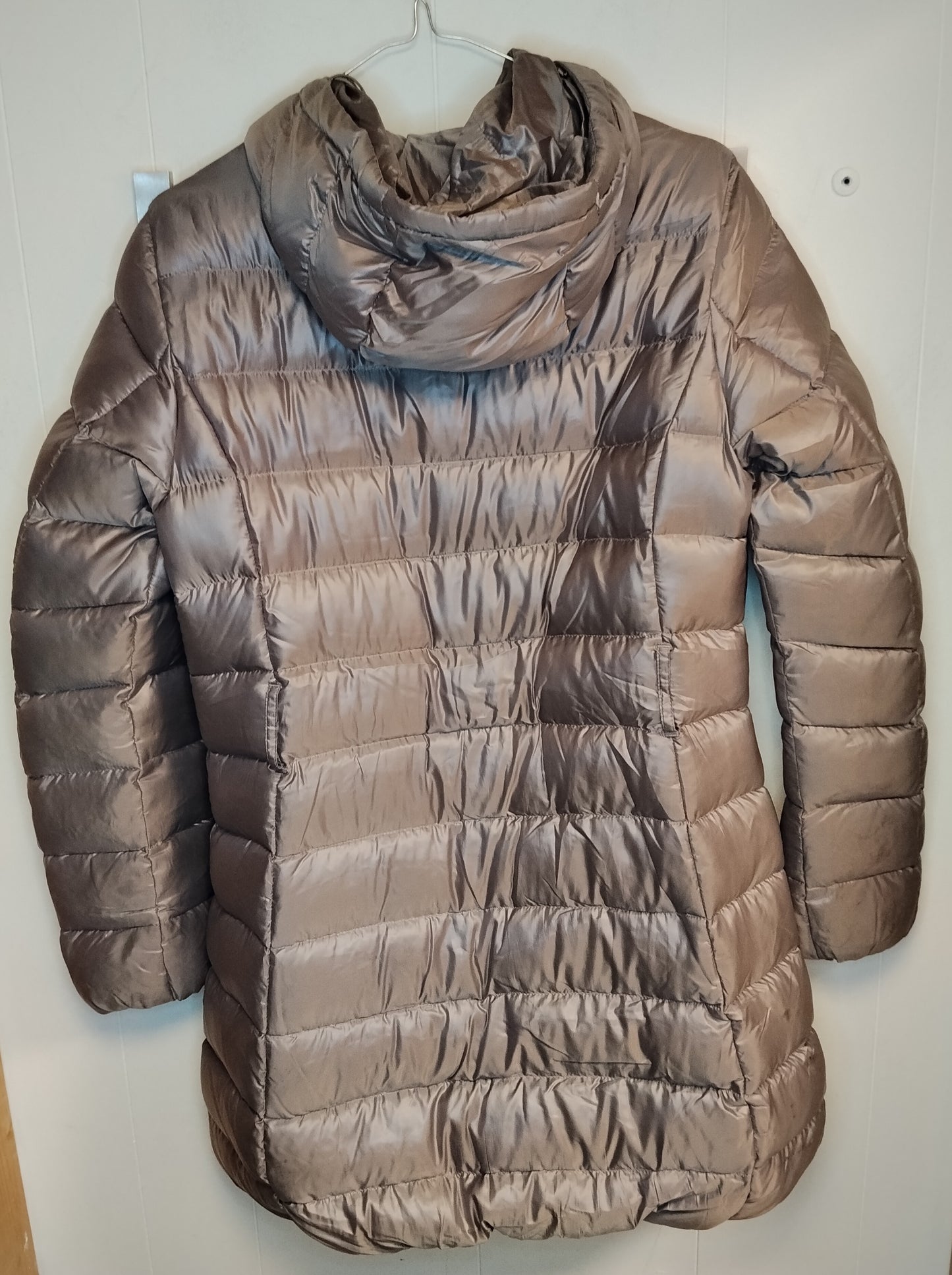 Piumino Donna Deha Beige Lucido Taglia M Con Cappuccio
