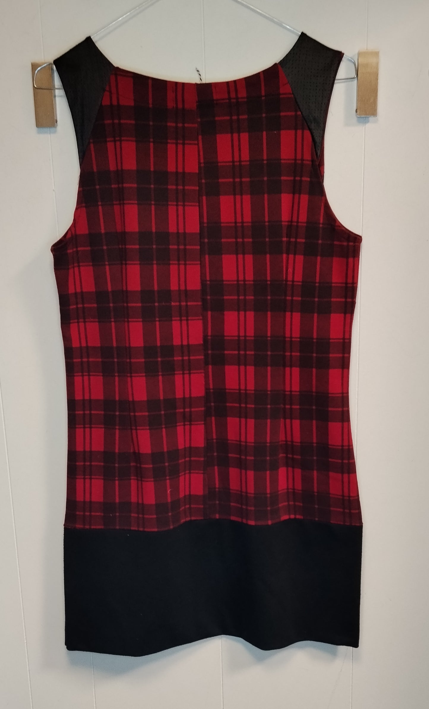 Vestito Donna Last Angel Wild Tartan Rosso Nero Taglia M