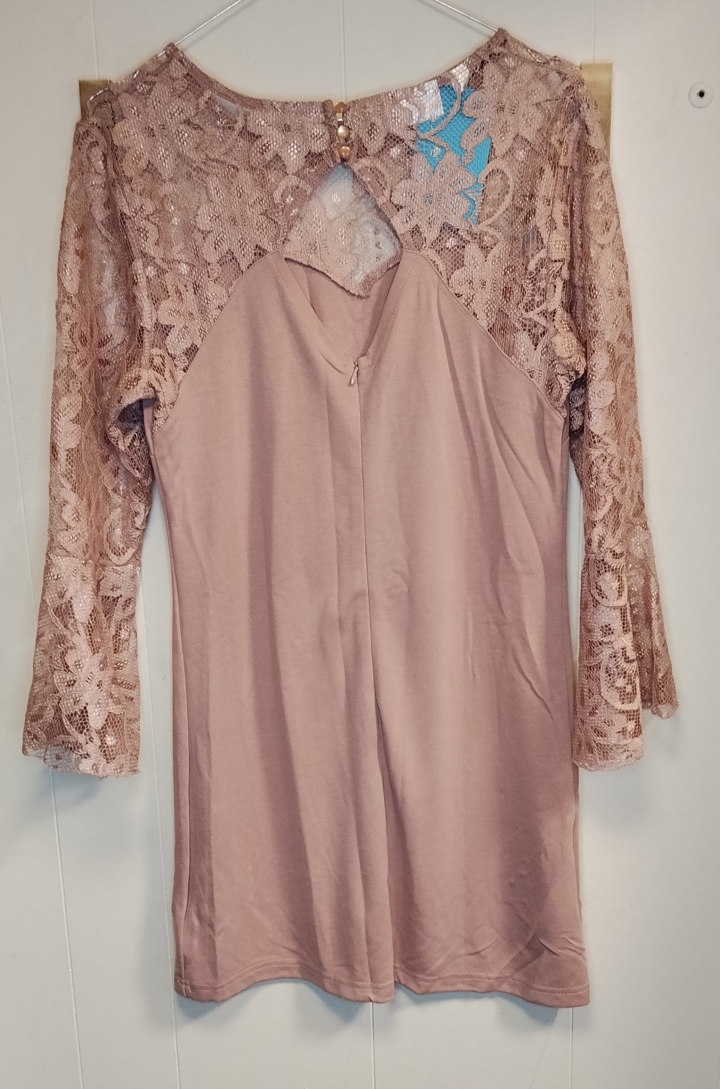 Vestito Donna Body Flirt Rosa Cipria Pizzo Elegante Taglia M