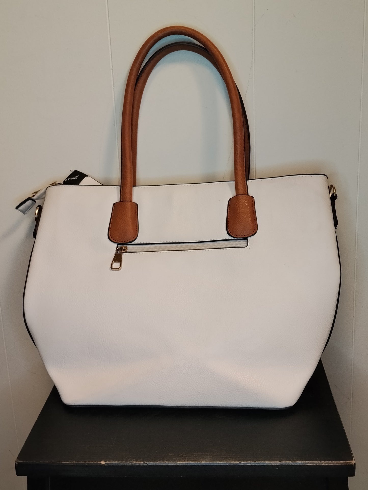 Borsa Donna Bianca con Fiocco Elegante Shopper Senza Marca
