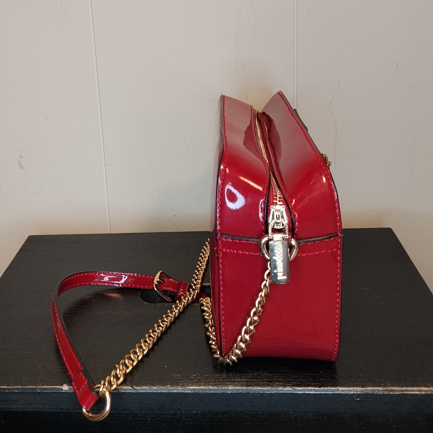 Borsa Donna Rossa Tracolla Catena Elegante Compatta
