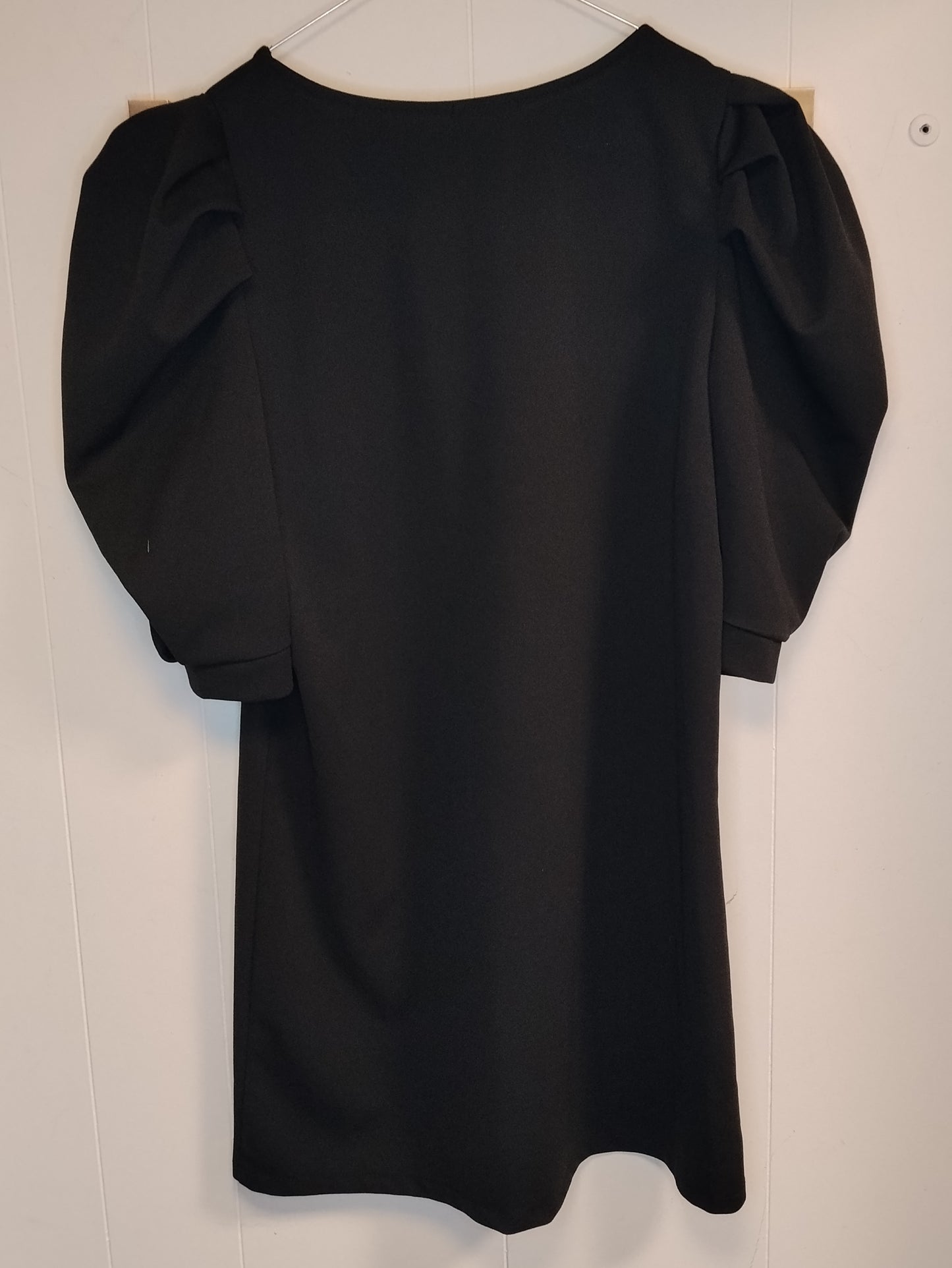 Vestito Donna Pittarello Nero Maniche Voluminose Taglia M Elegante