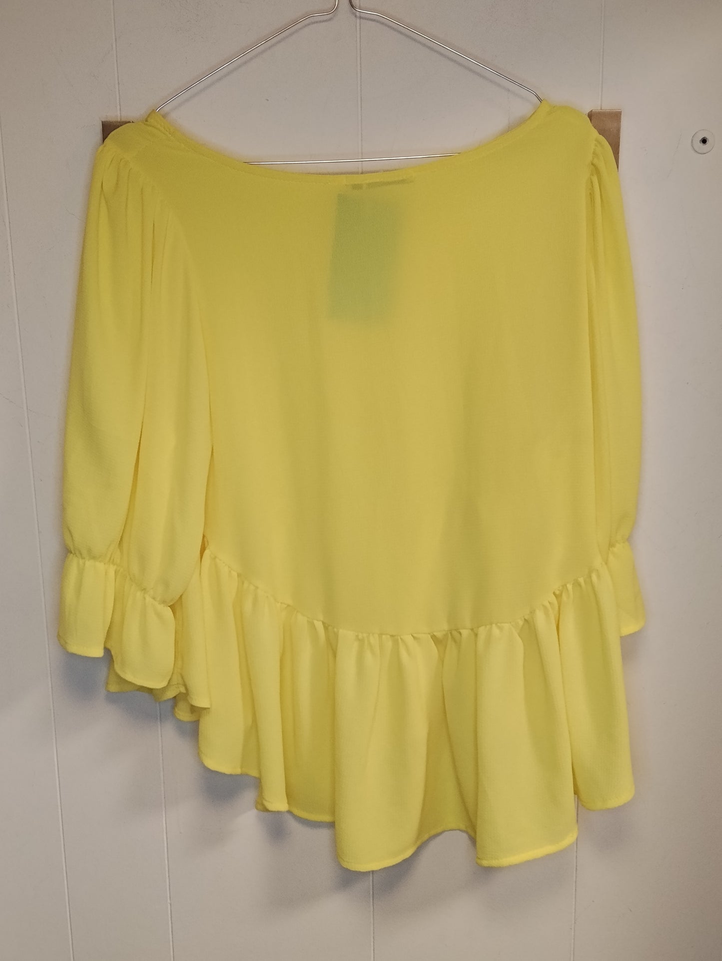Blusa Donna Calliope Gialla con Volant Taglia M Elegante