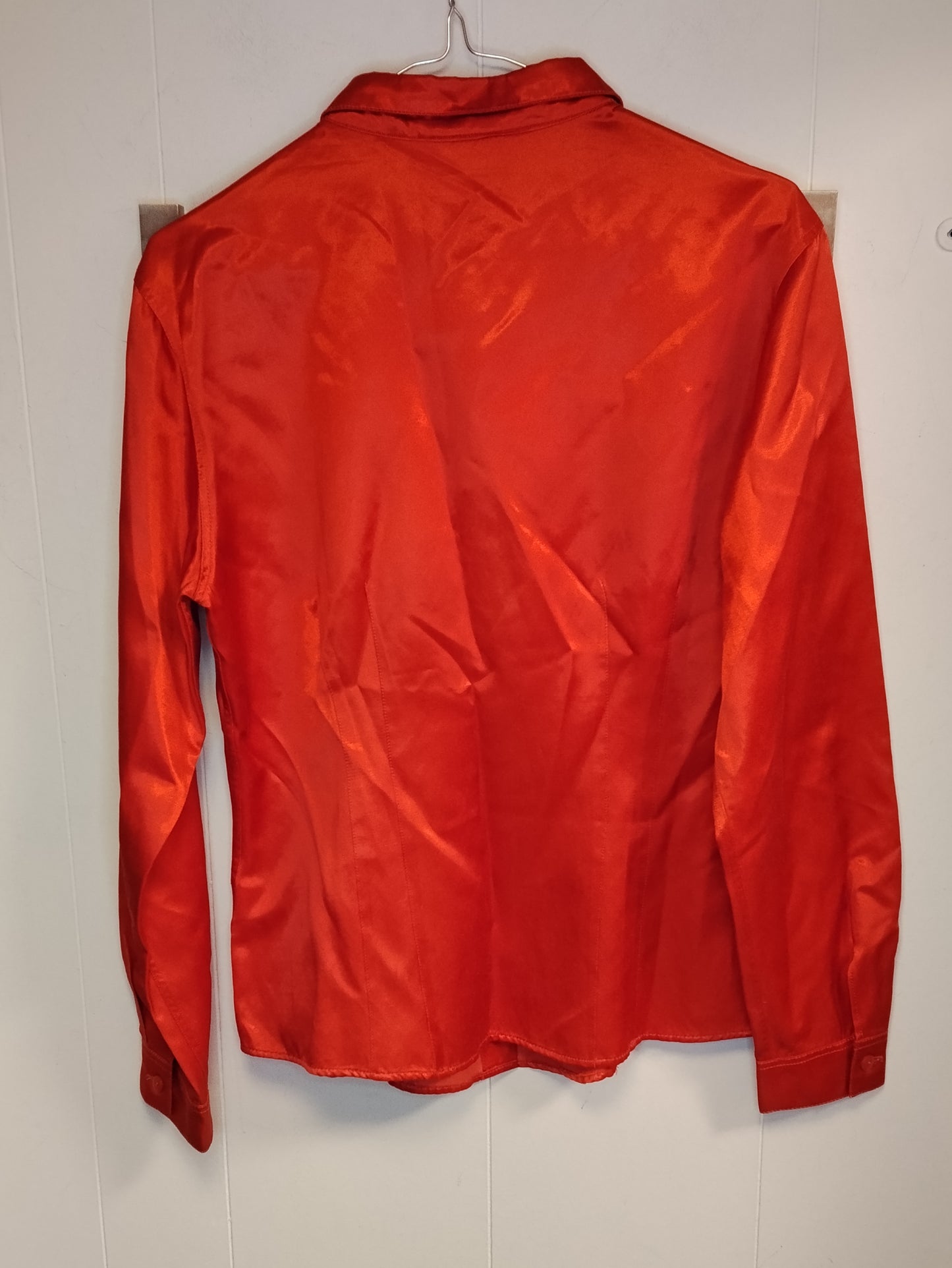 Camicia Donna MAX&Co Rossa Satinata Taglia 46 Elegante Lucida