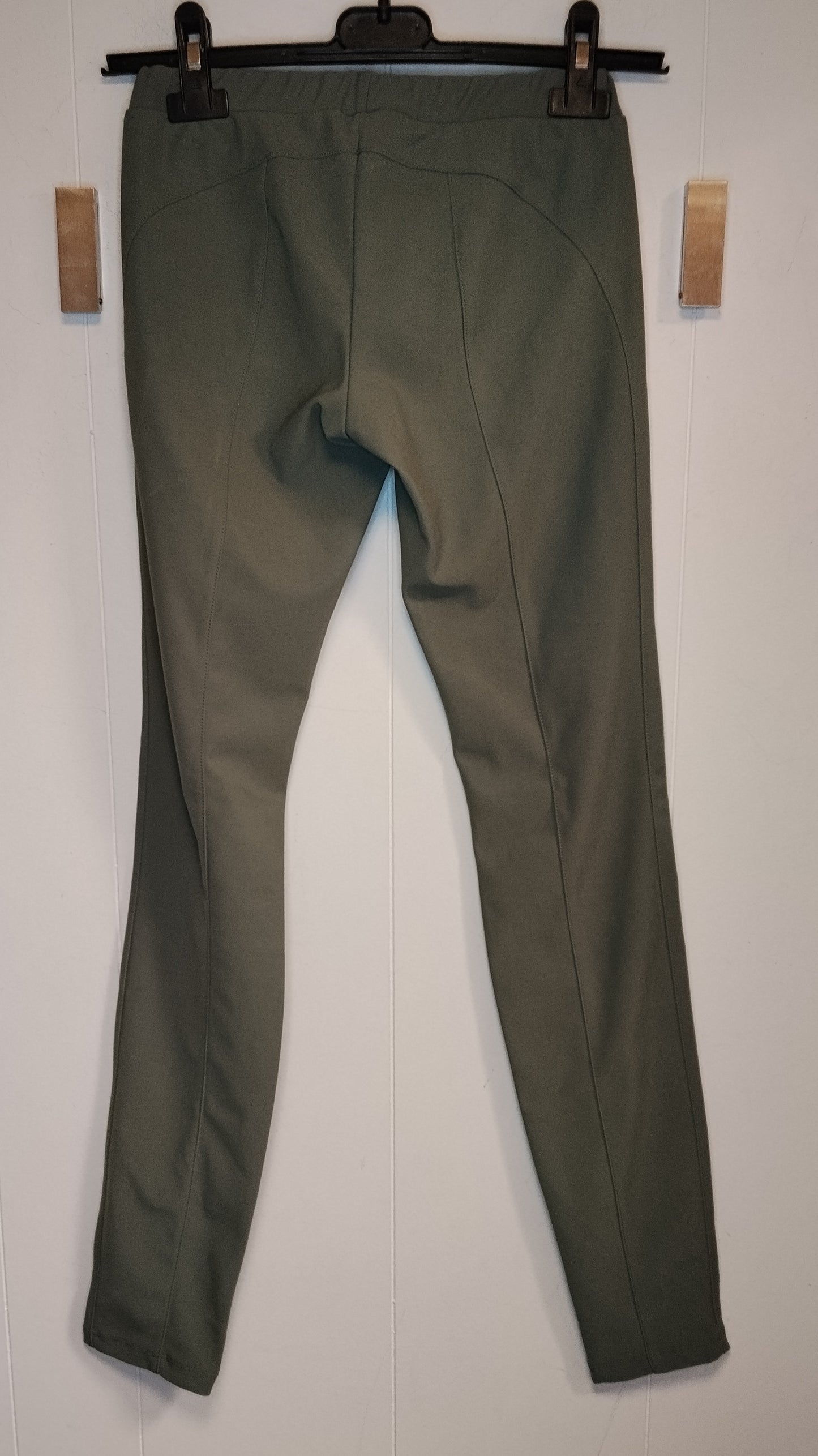 Pantaloni Donna Benetton Verdi Slim Fit Taglia XS Eleganti Casual Vita Alta Elasticizzati Ottime Condizioni