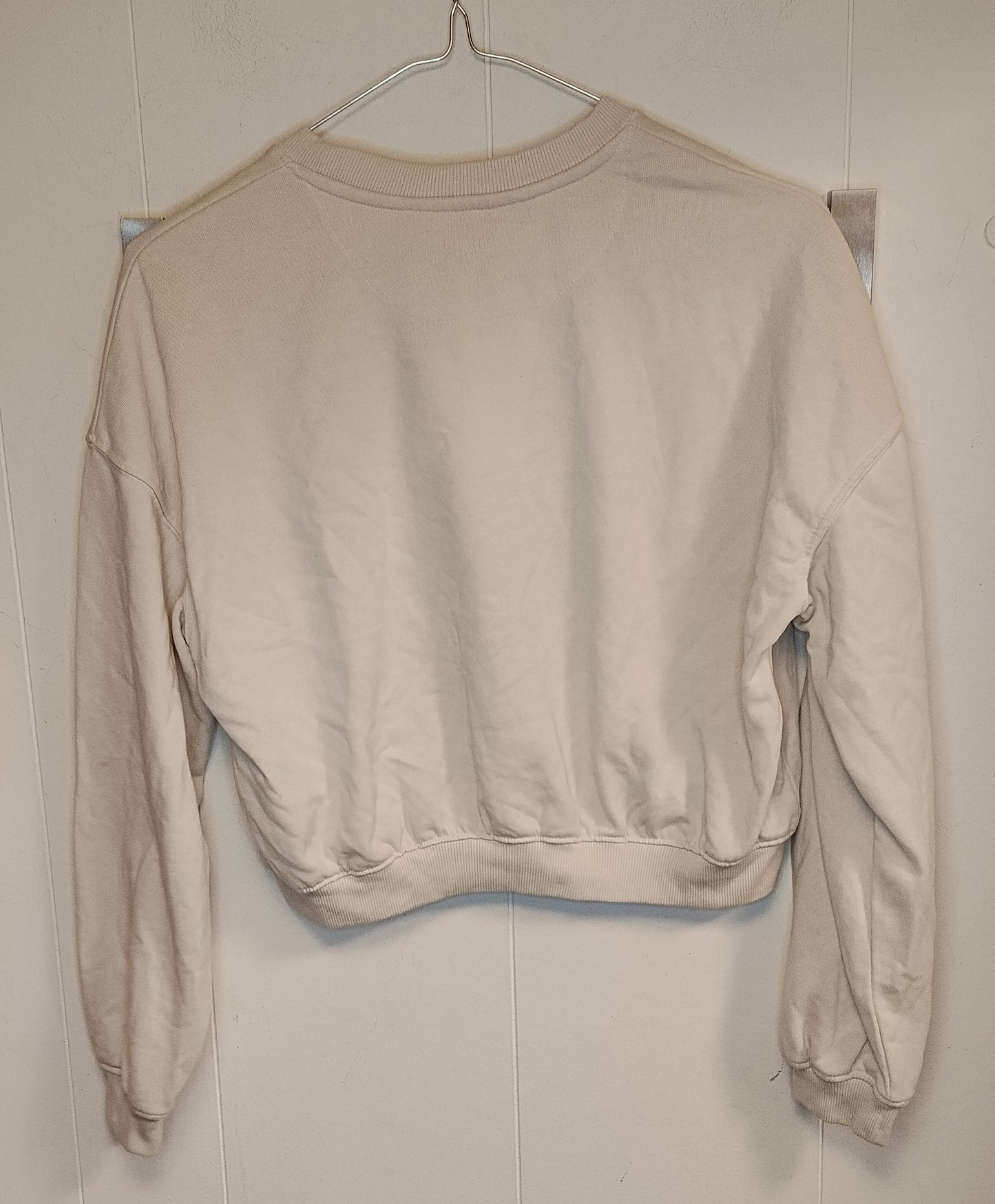 Felpa Crop H&M TLC Ragazza 12-14 Anni Stampa Grafica Bianca Streetwear