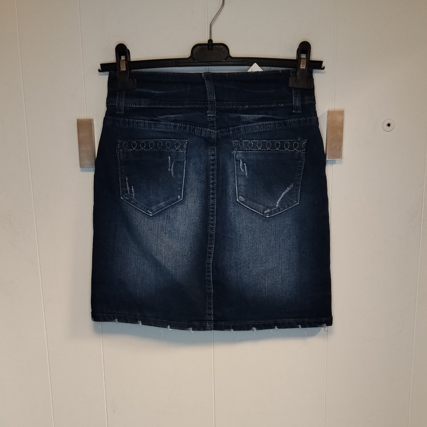 Gonna Jeans Donna XS 34 Denim Corta Effetto Used Casual
