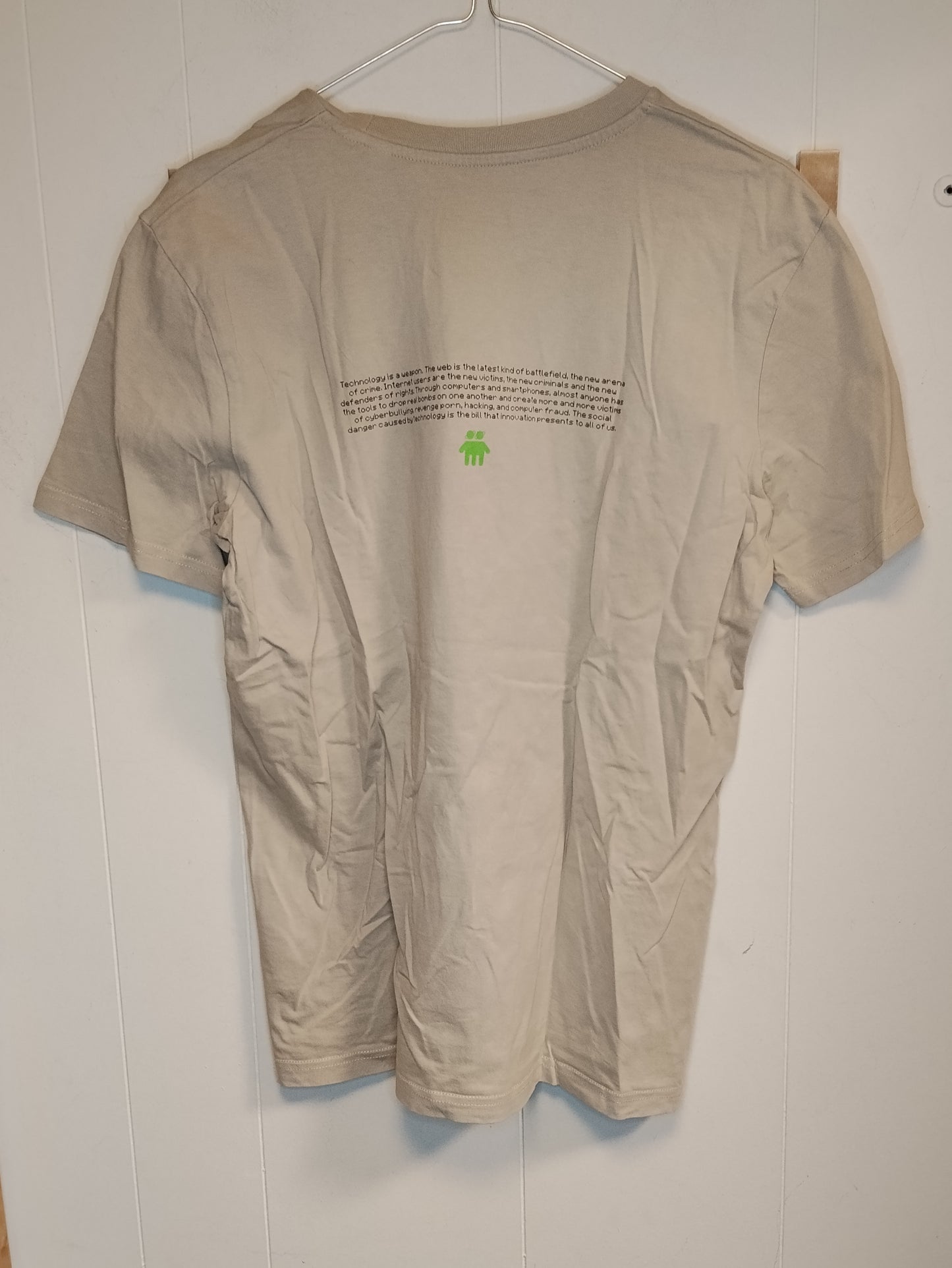 T-shirt Uomo Beige con Stampa Grafica Taglia M Casual Streetwear