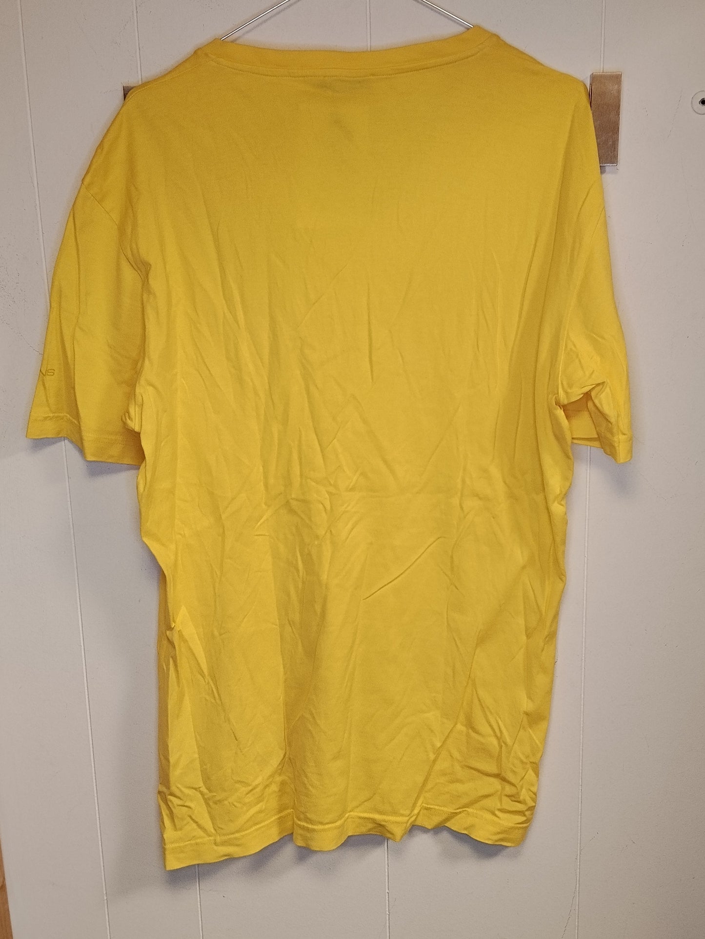 T-shirt GAS Uomo Taglia XL Gialla Scollo a V Casual Estiva Basic