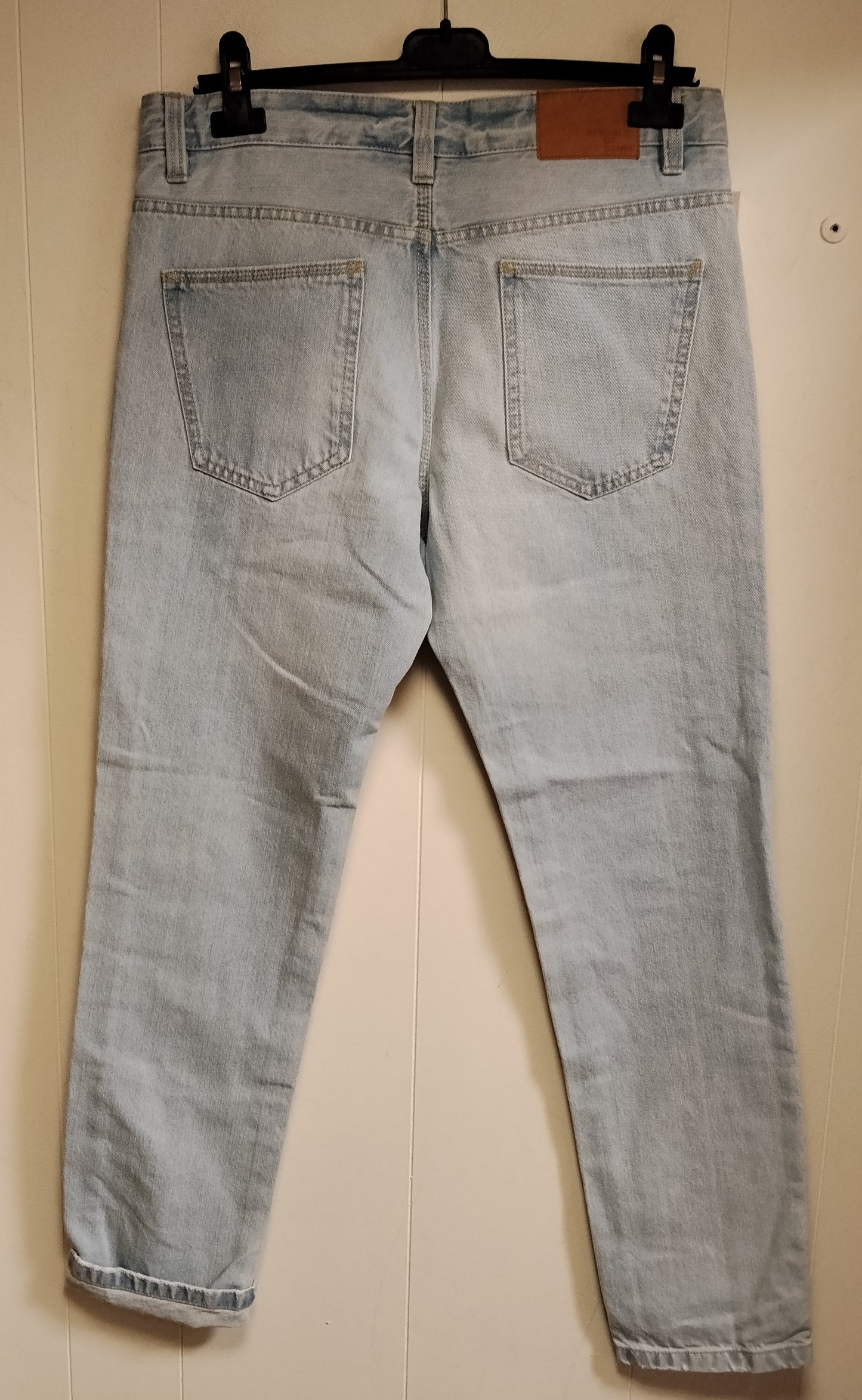 Jeans Uomo Slim Fit Taglia 48 Denim Chiaro Casual