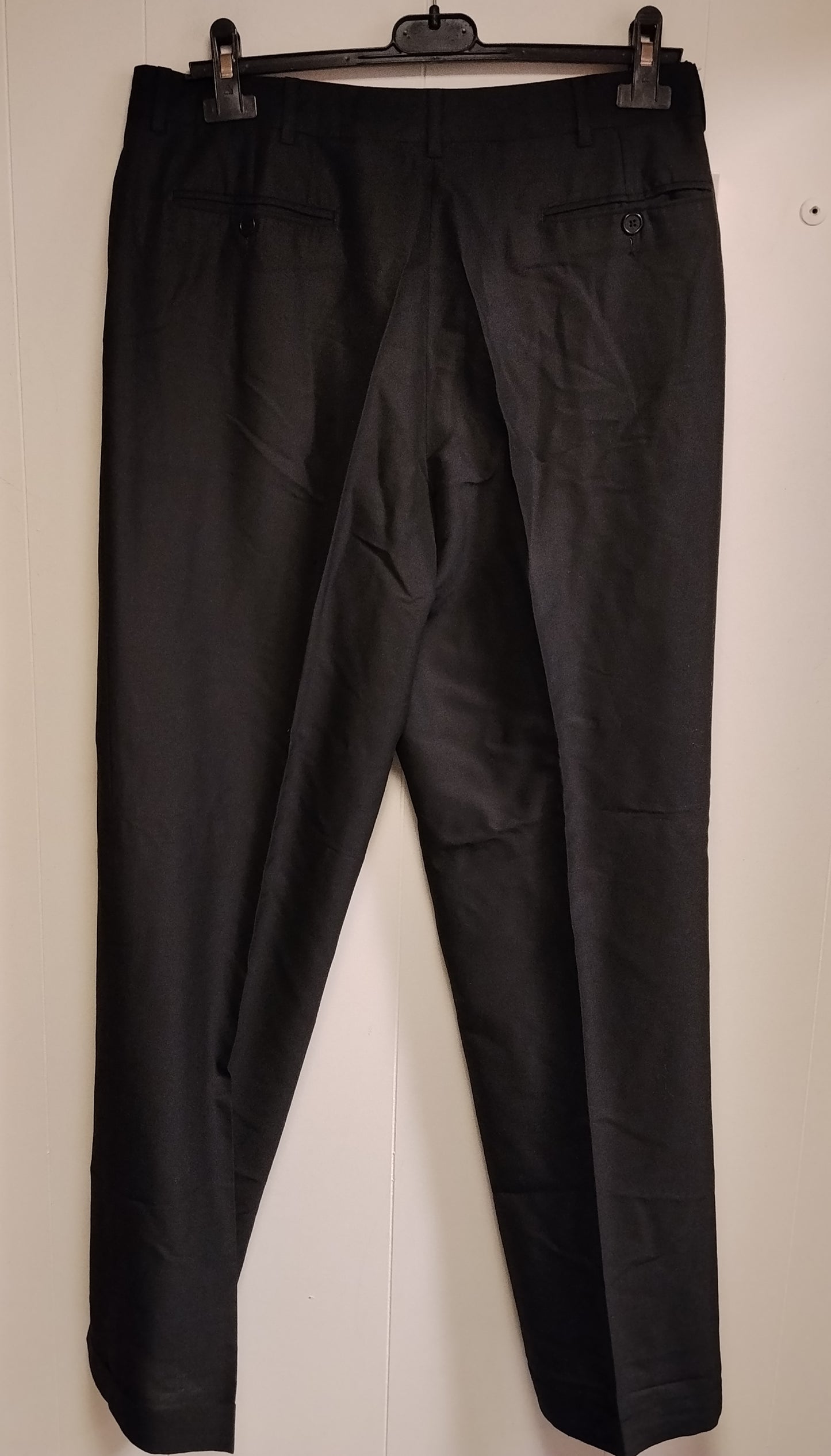 Pantaloni Uomo Eleganti Neri Taglia 50 Classici Business