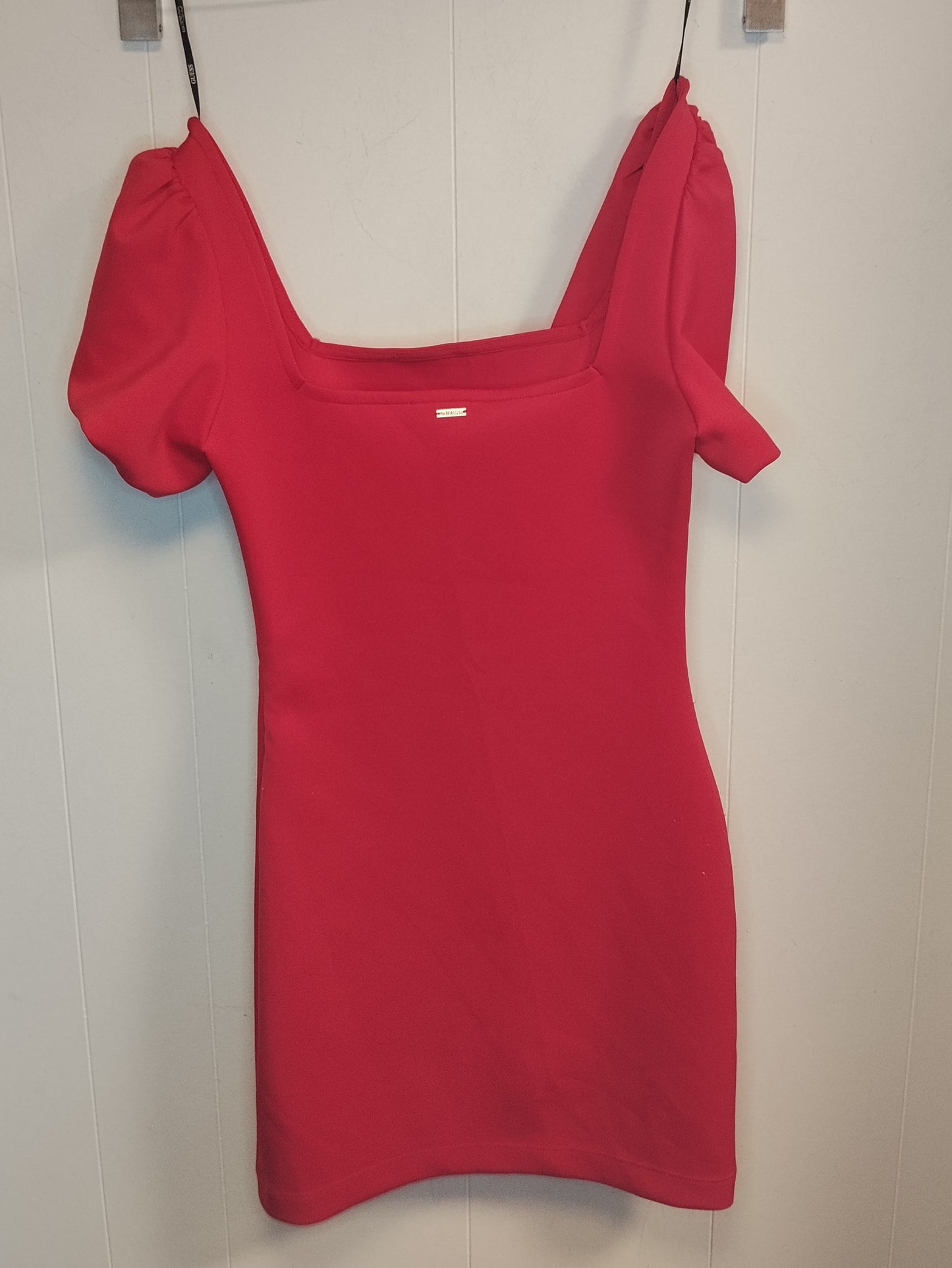 Abito Guess Donna Taglia S Fucsia con Maniche a Sbuffo Elegante e Sensuale