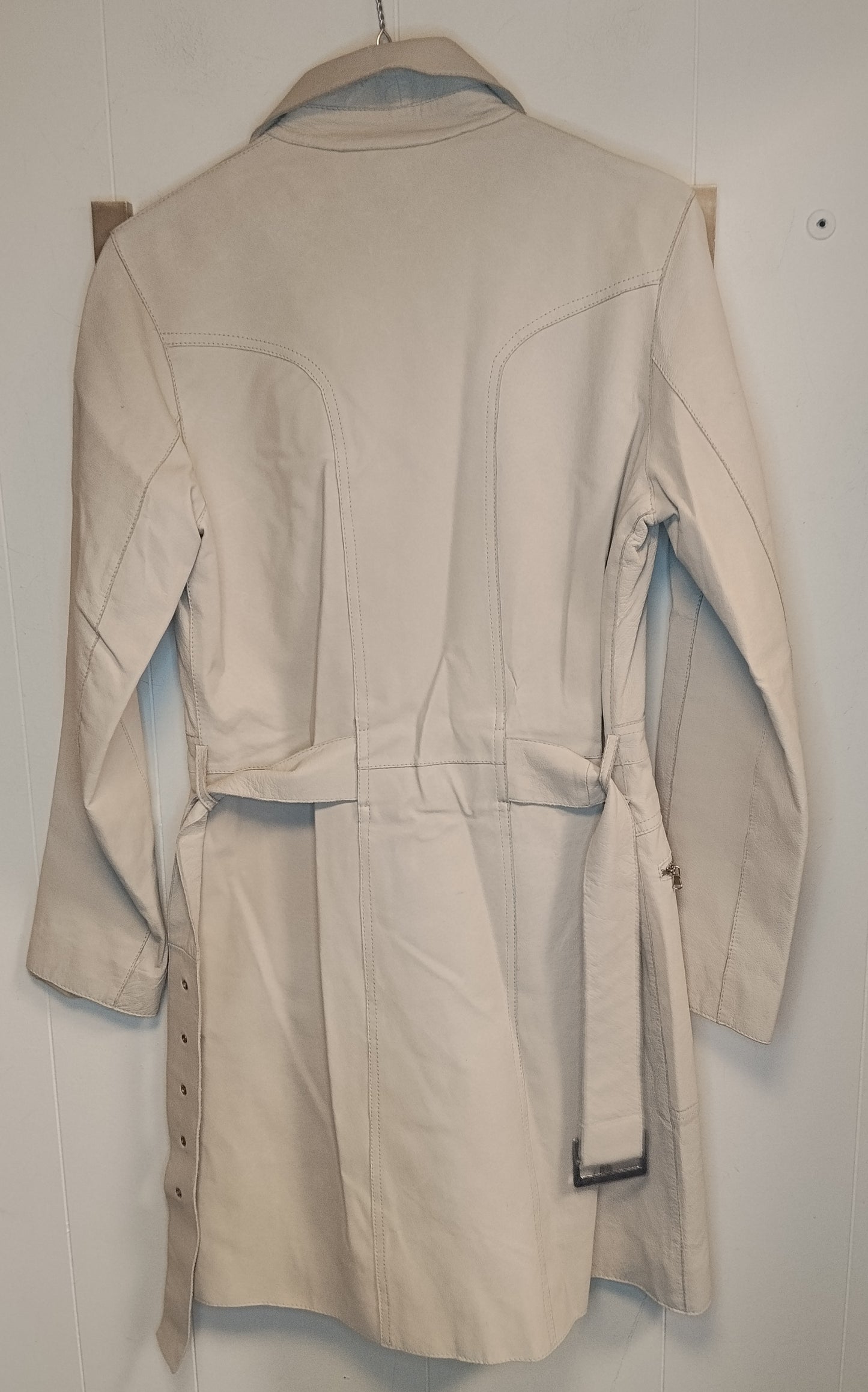 Trench Donna Conbipel Vera Pelle Taglia 42 Beige Elegante