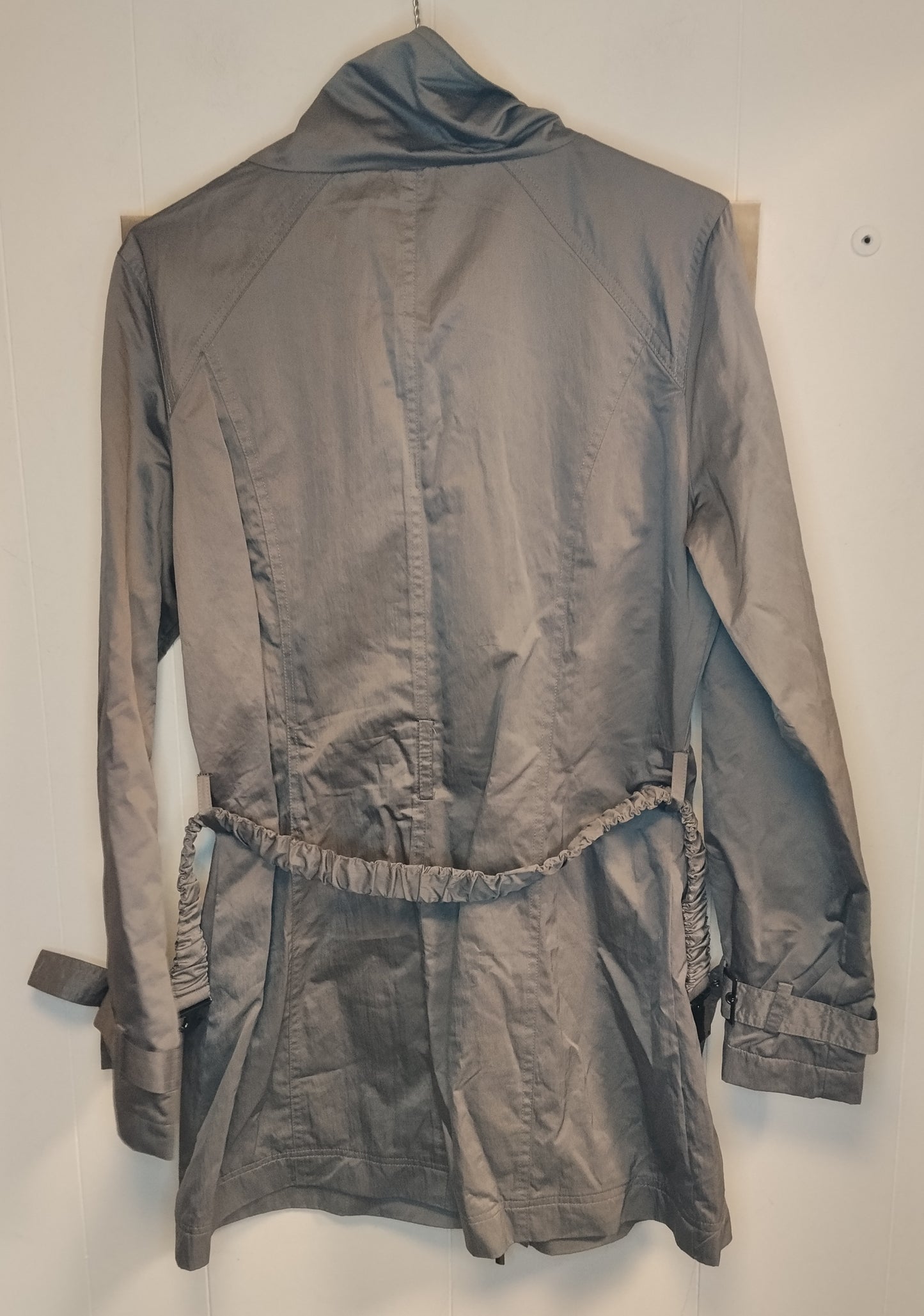 Giacca Donna Motivi Taglia 44 Grigia Stile Trench