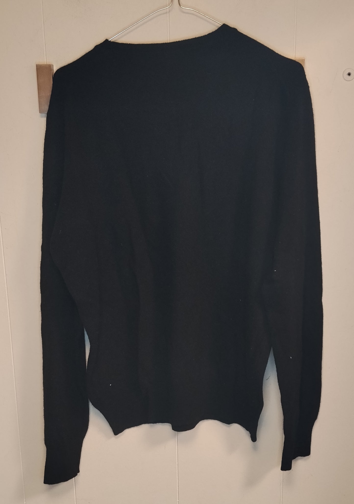 Maglione Uomo Benetton Nero Girocollo Basic Taglia M