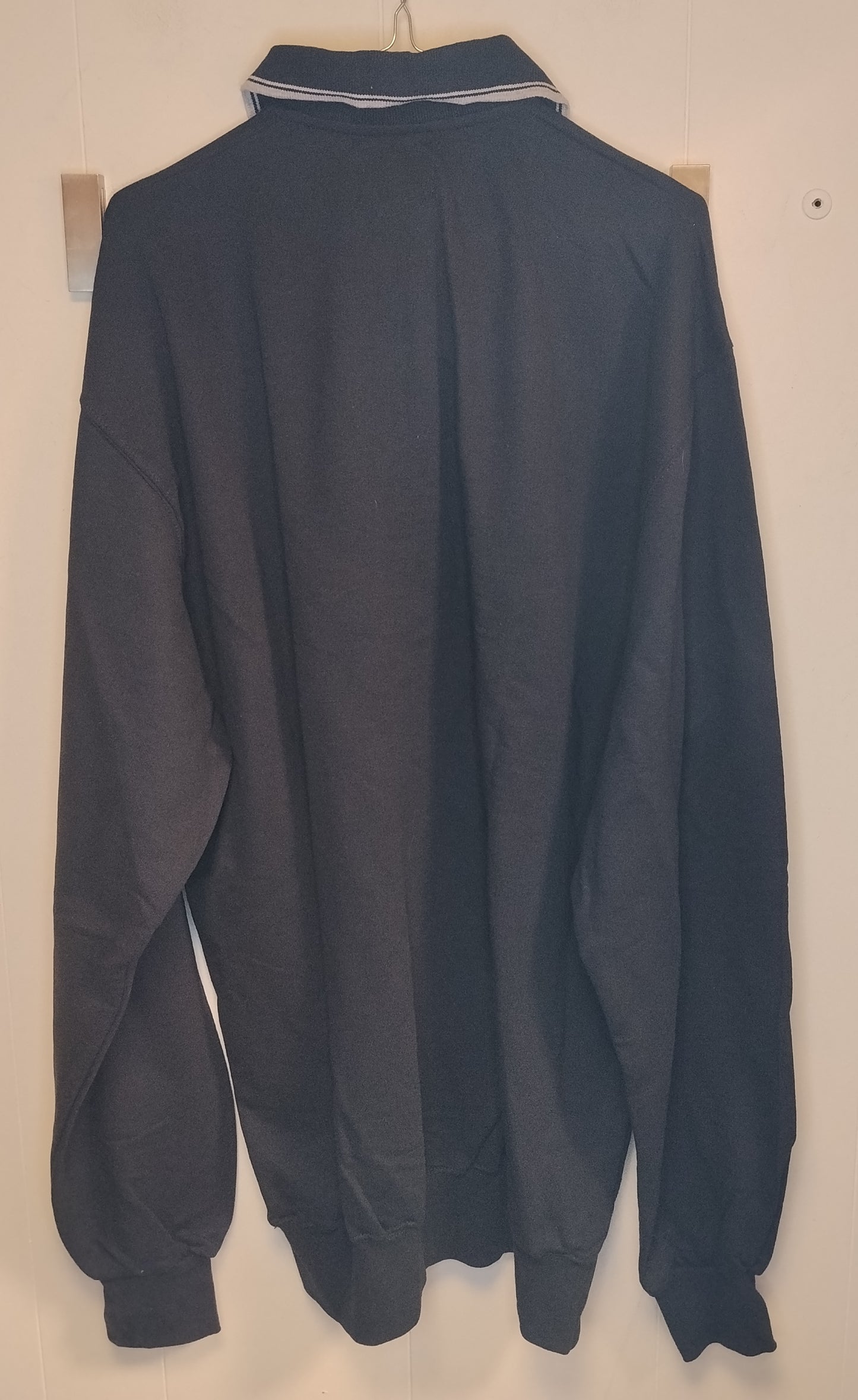 Polo Uomo Roby Basic Blu Manica Lunga Taglia 4XL Nuova con Cartellino
